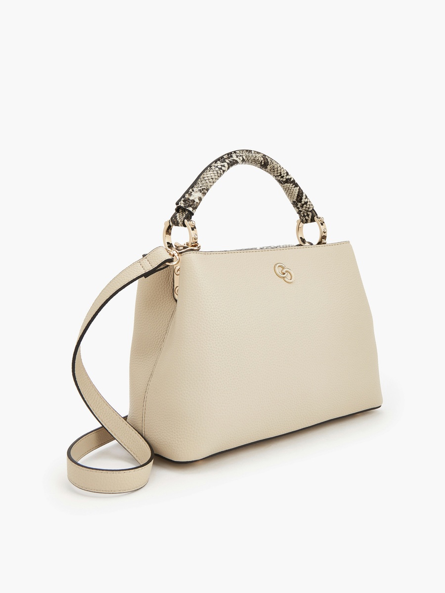 Textured Tote Bag with Detachable Strap