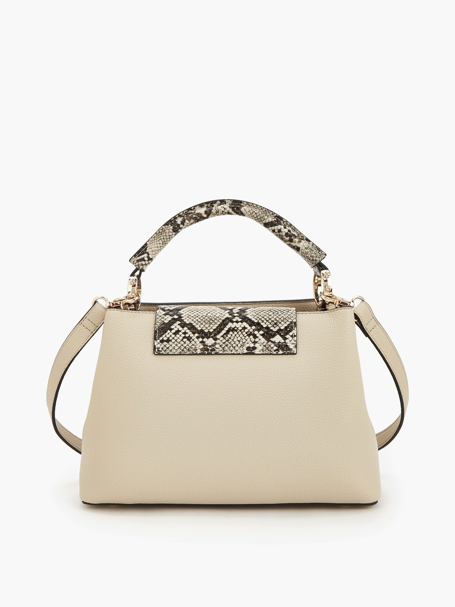 Textured Tote Bag with Detachable Strap