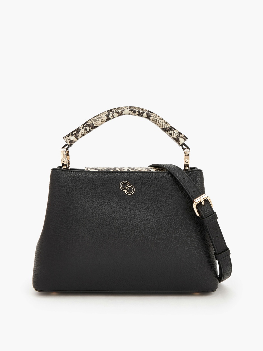 Textured Tote Bag with Detachable Strap