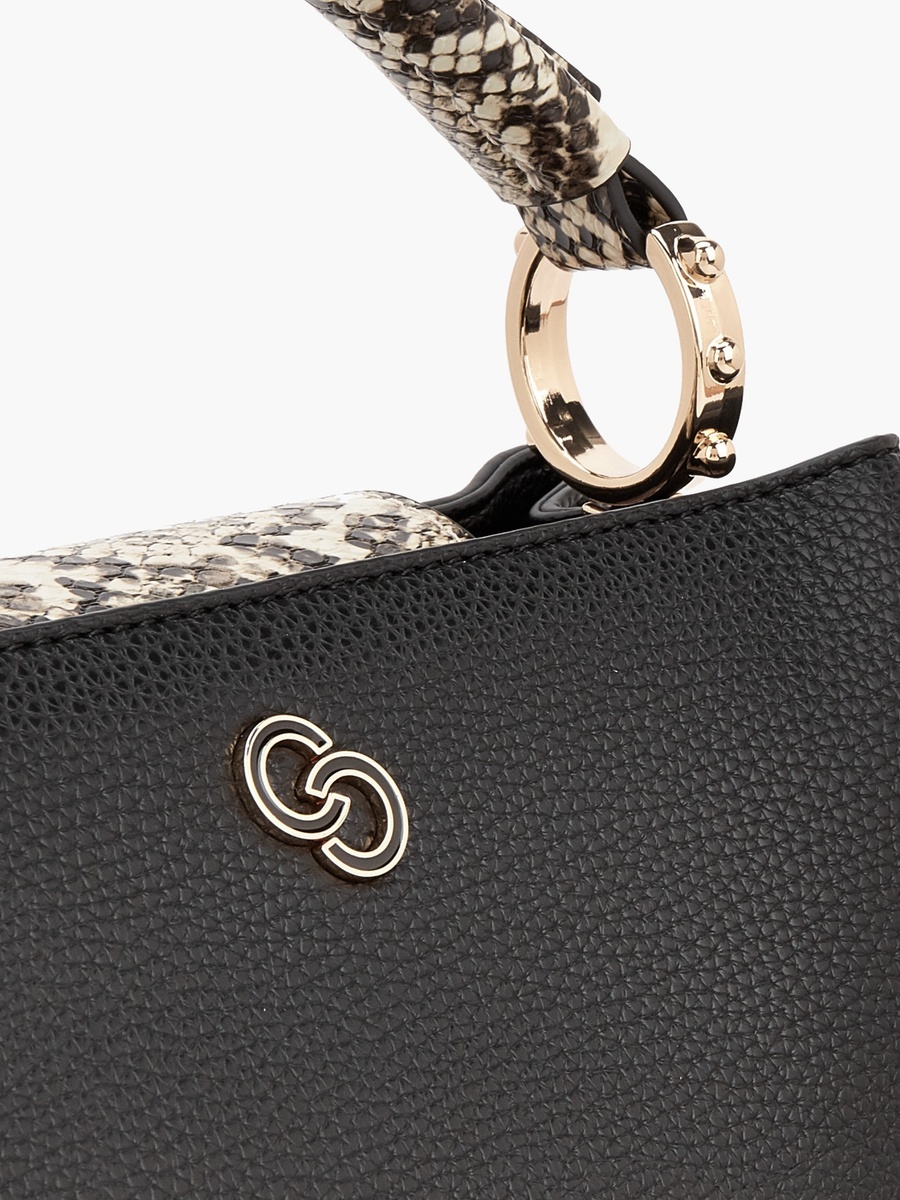 Textured Tote Bag with Detachable Strap