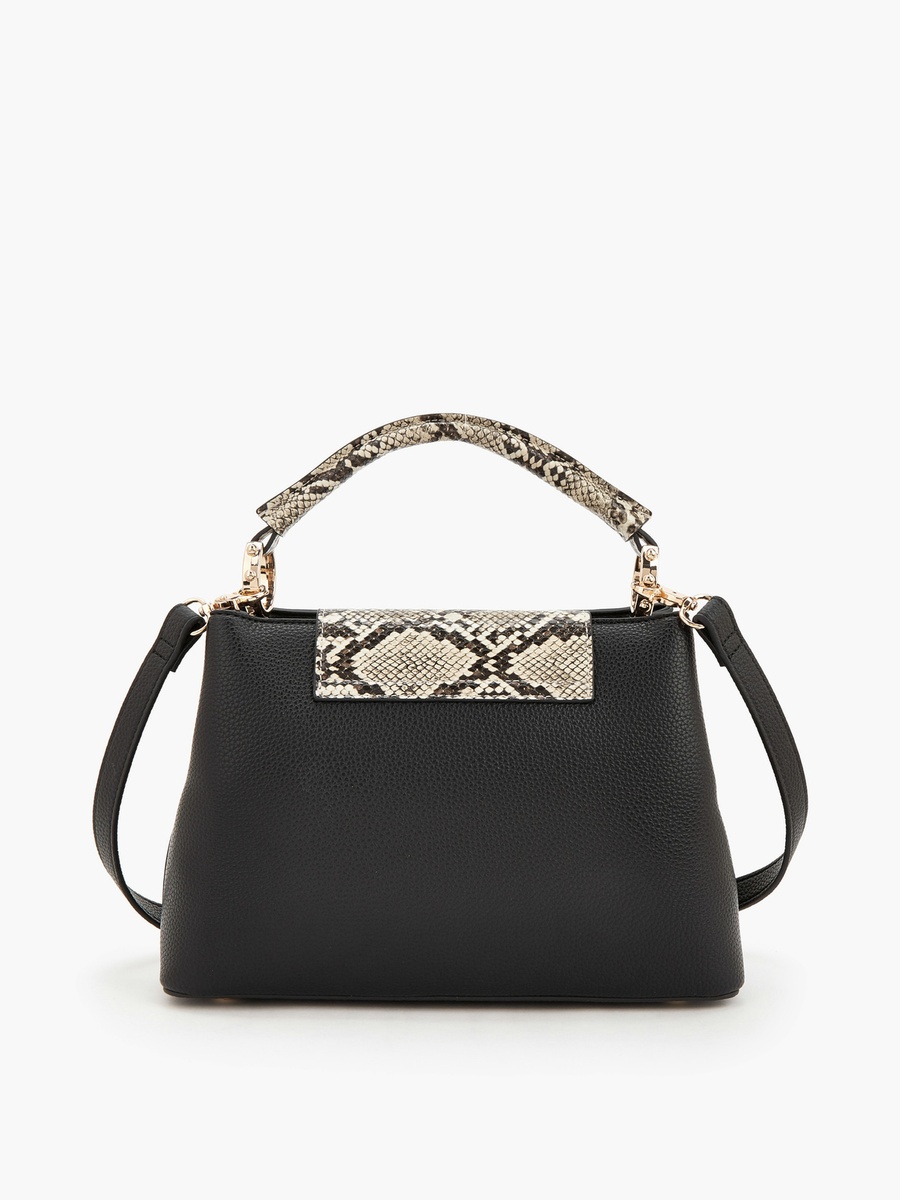 Textured Tote Bag with Detachable Strap