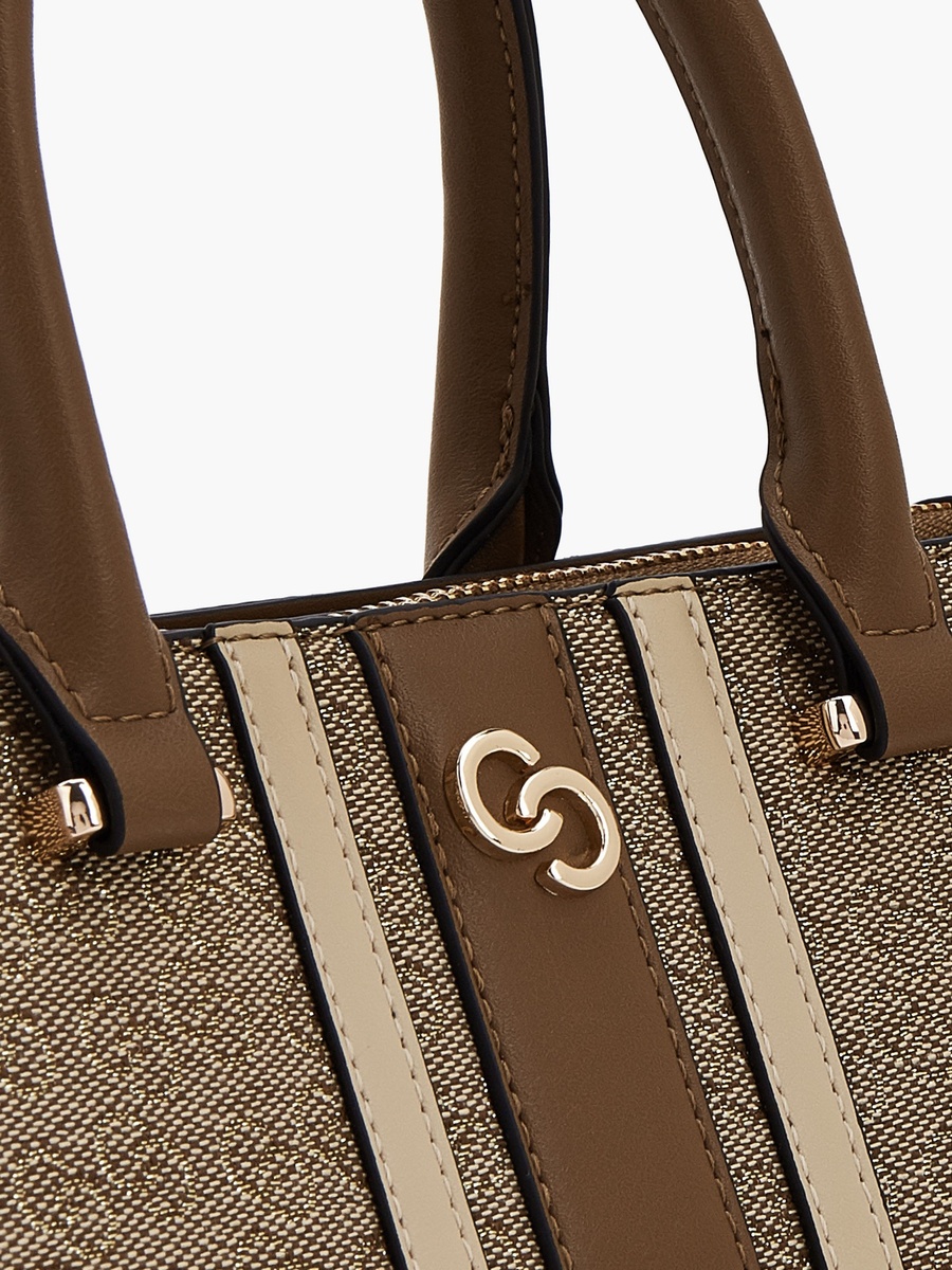 Jacquard Monogram Tote Bag with Detachable Strap