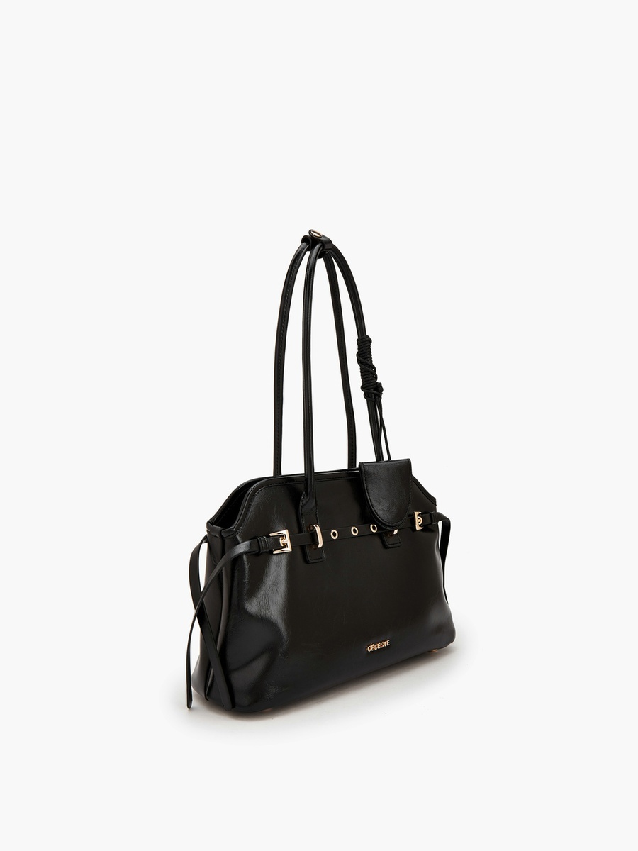Textured Shoulder Bag with Double Handle