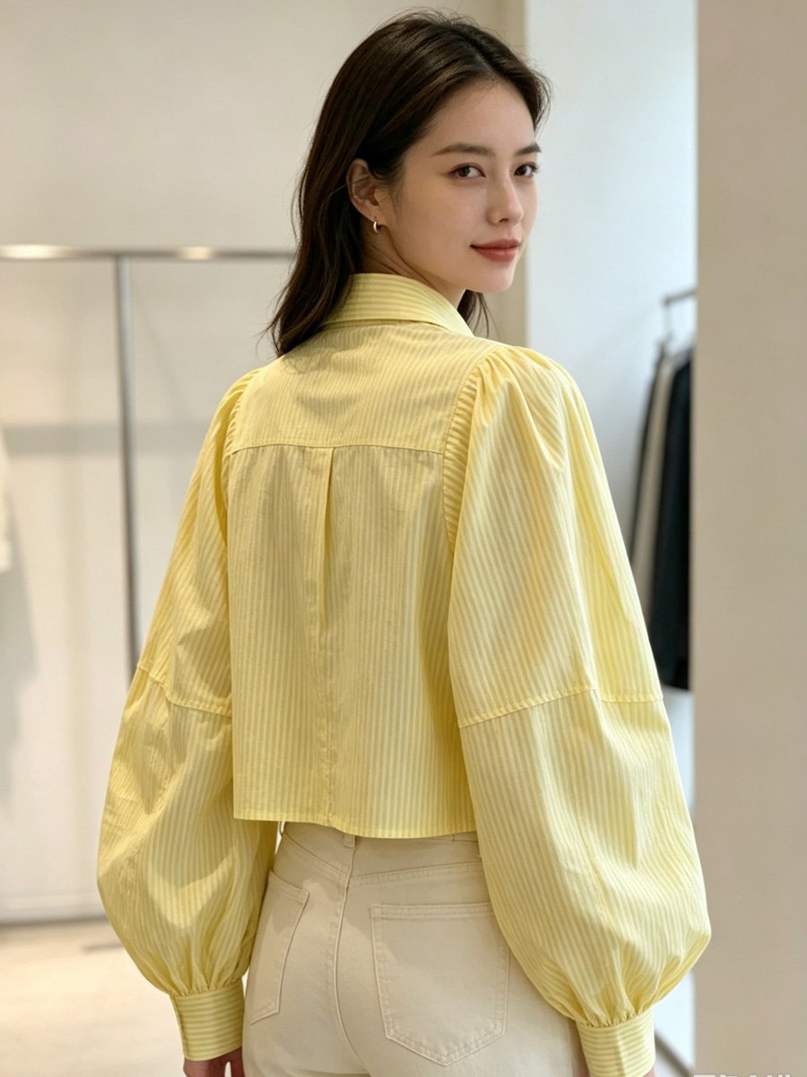 Yellow Striped Long Sleeve Shirt