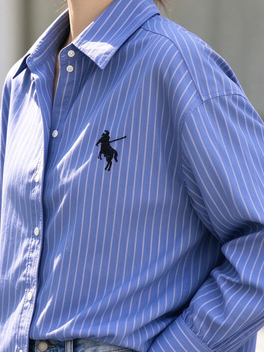 Striped Long Sleeve Button-Up Shirt
