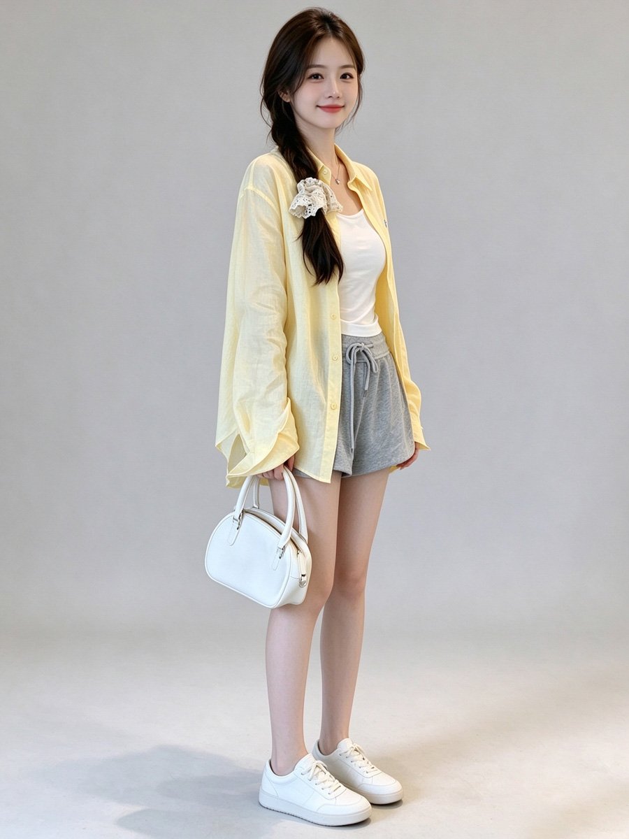Yellow Long Sleeve Button-Up Shirt