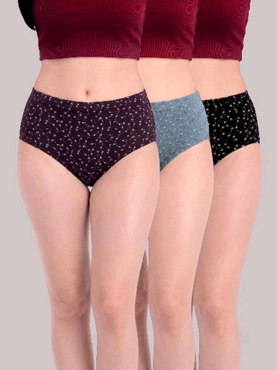 Pack of 3 - Inner Elastic Cotton Panties