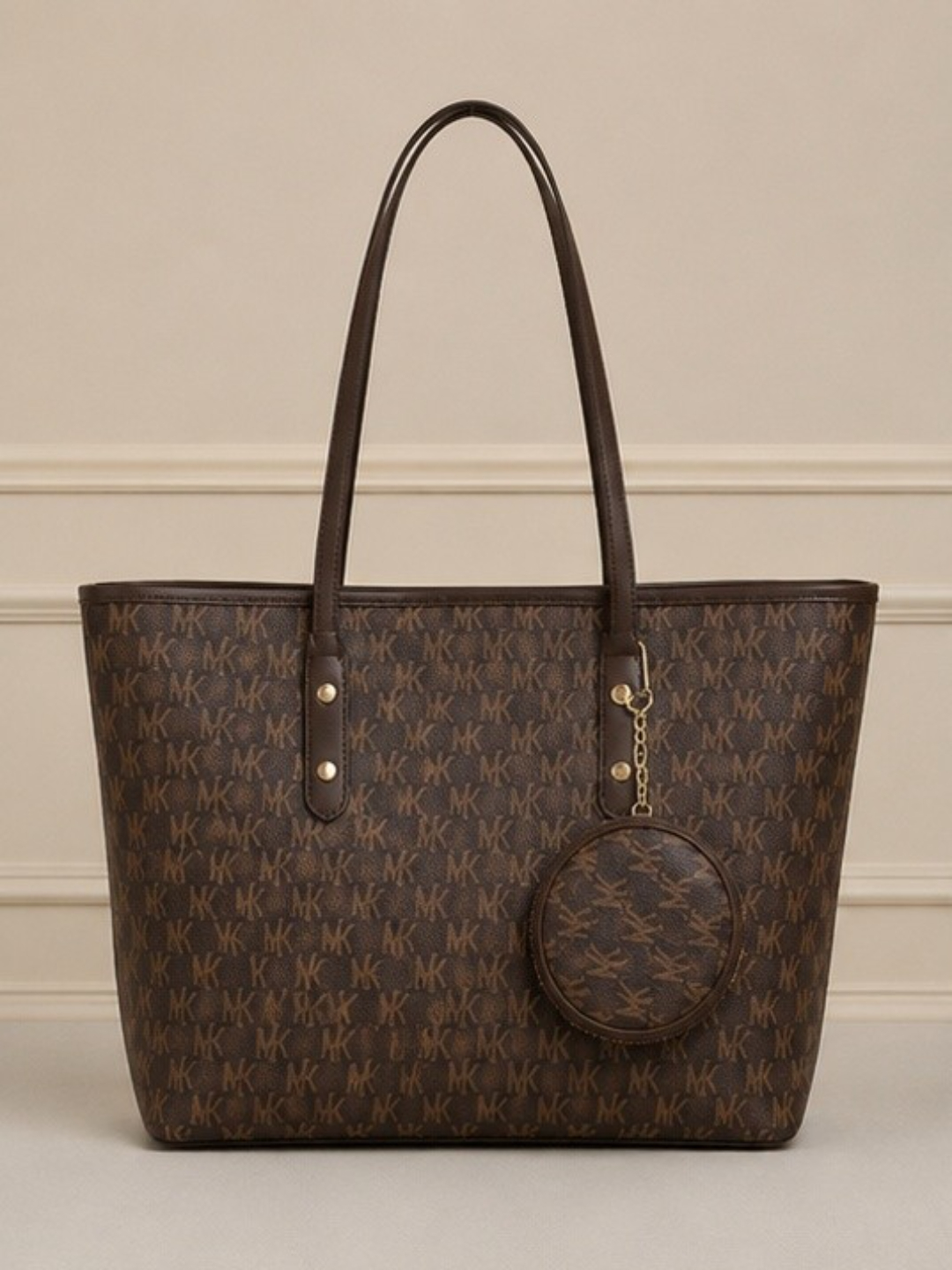 Brown Monogram Tote Bag
