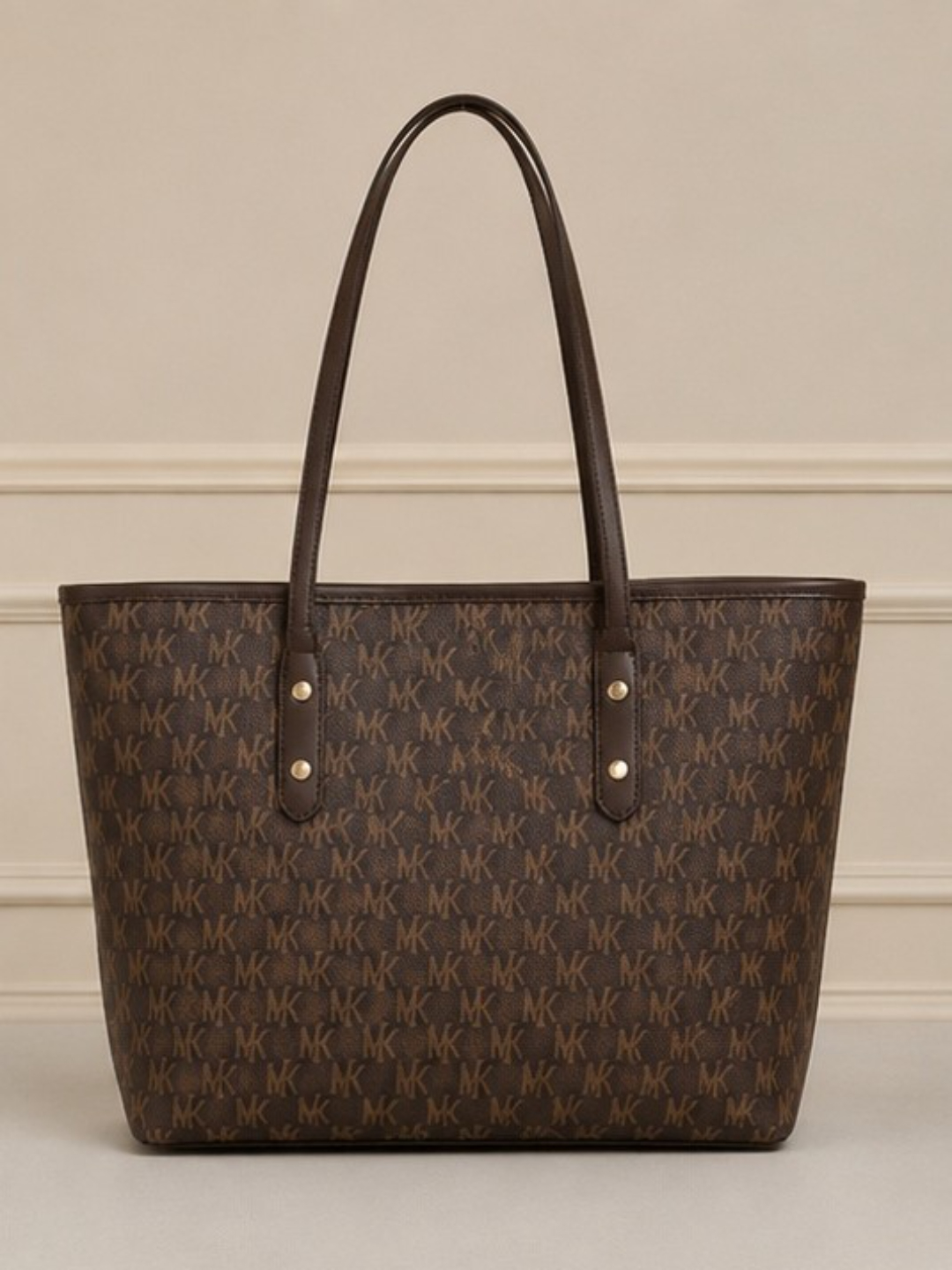 Brown Monogram Tote Bag