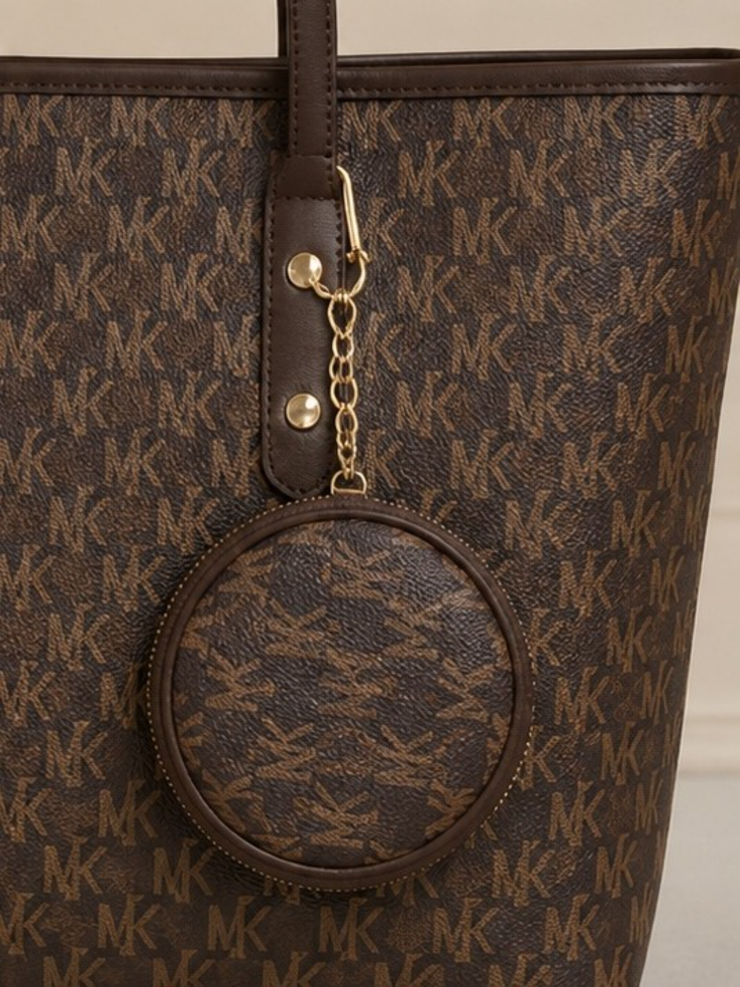 Brown Monogram Tote Bag