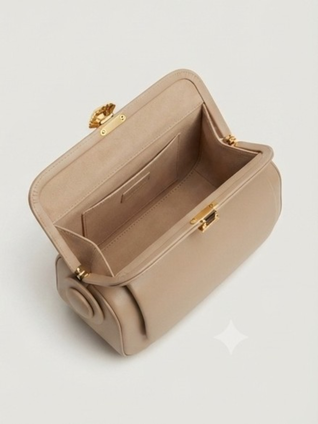 Beige Shoulder Handbag
