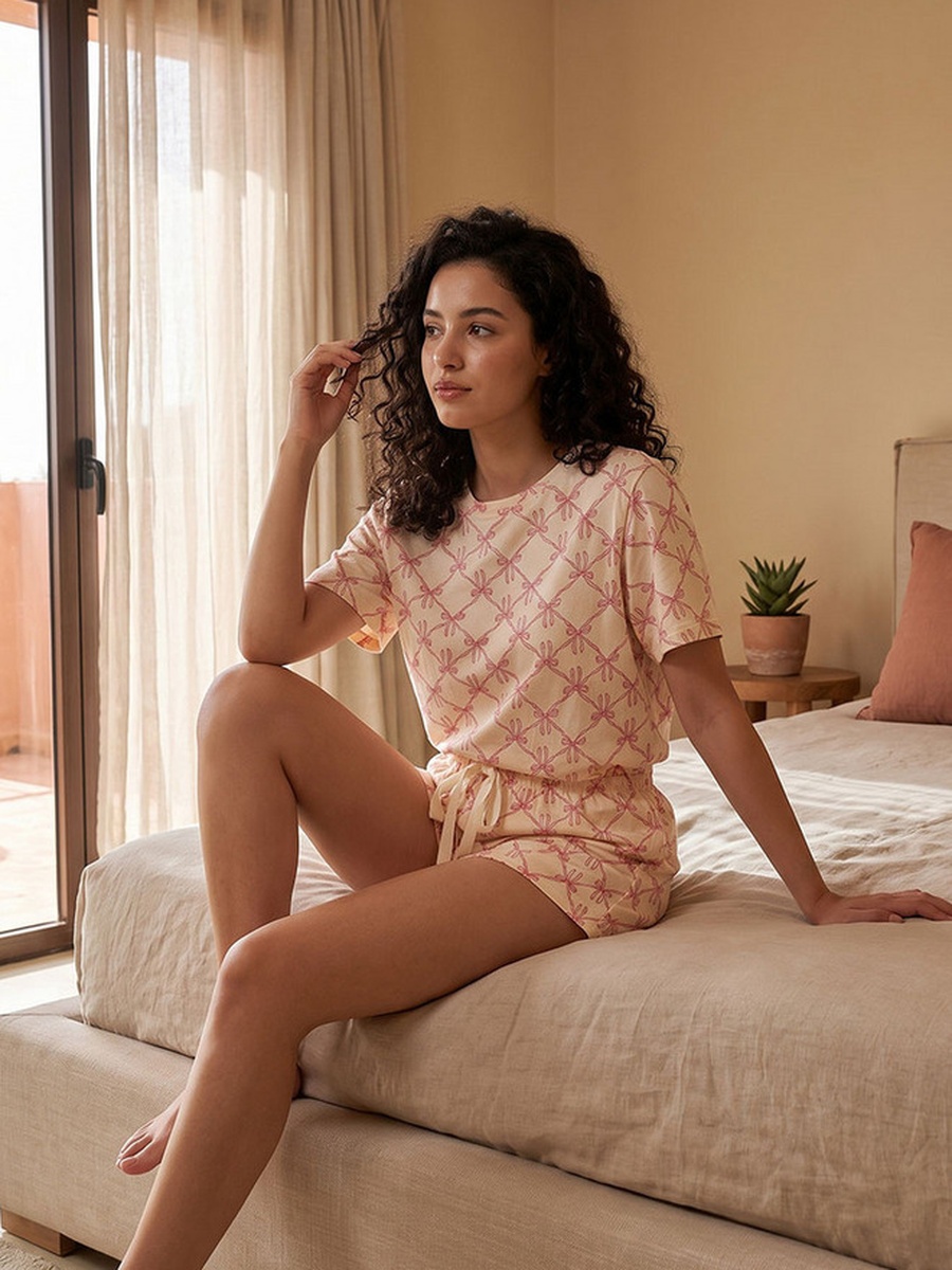 Crew Neck T-Shirt and Shorts Set