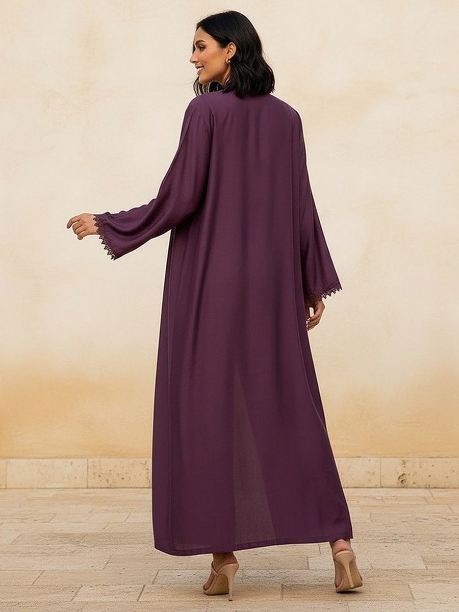 Longline Lace Trim Shrug