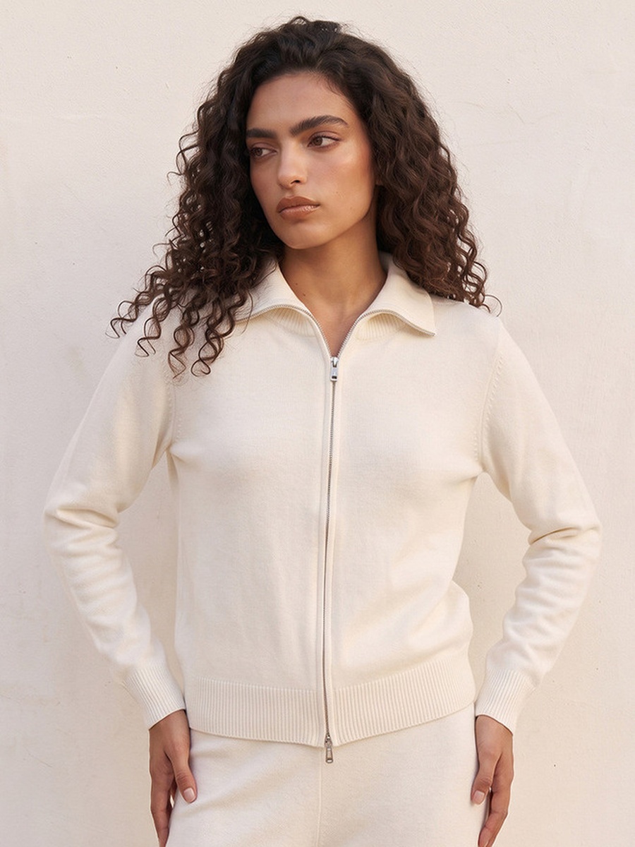 Textured Collared Cardigan