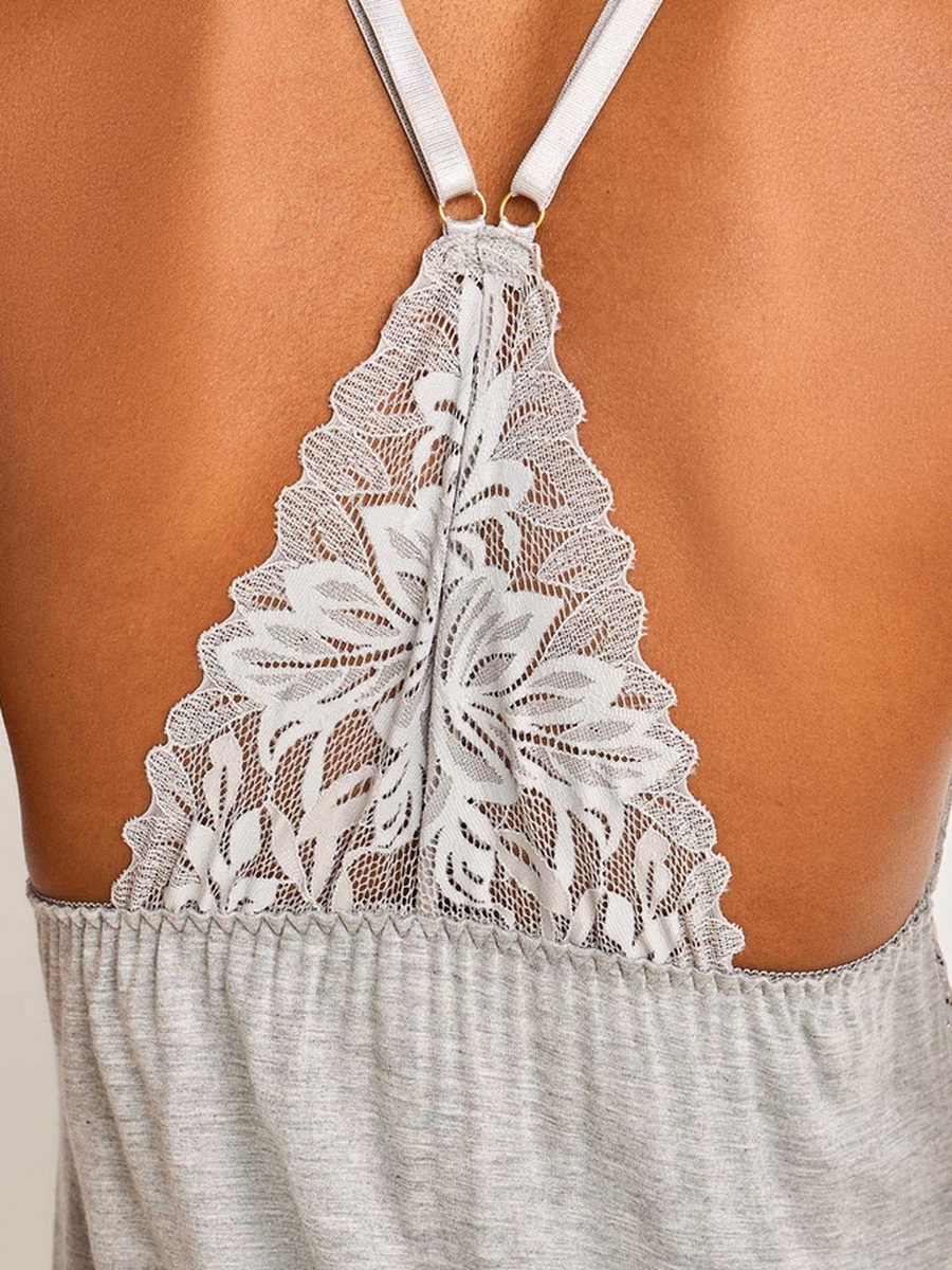 Sleeveless Slip Dress with Robe and Thongs