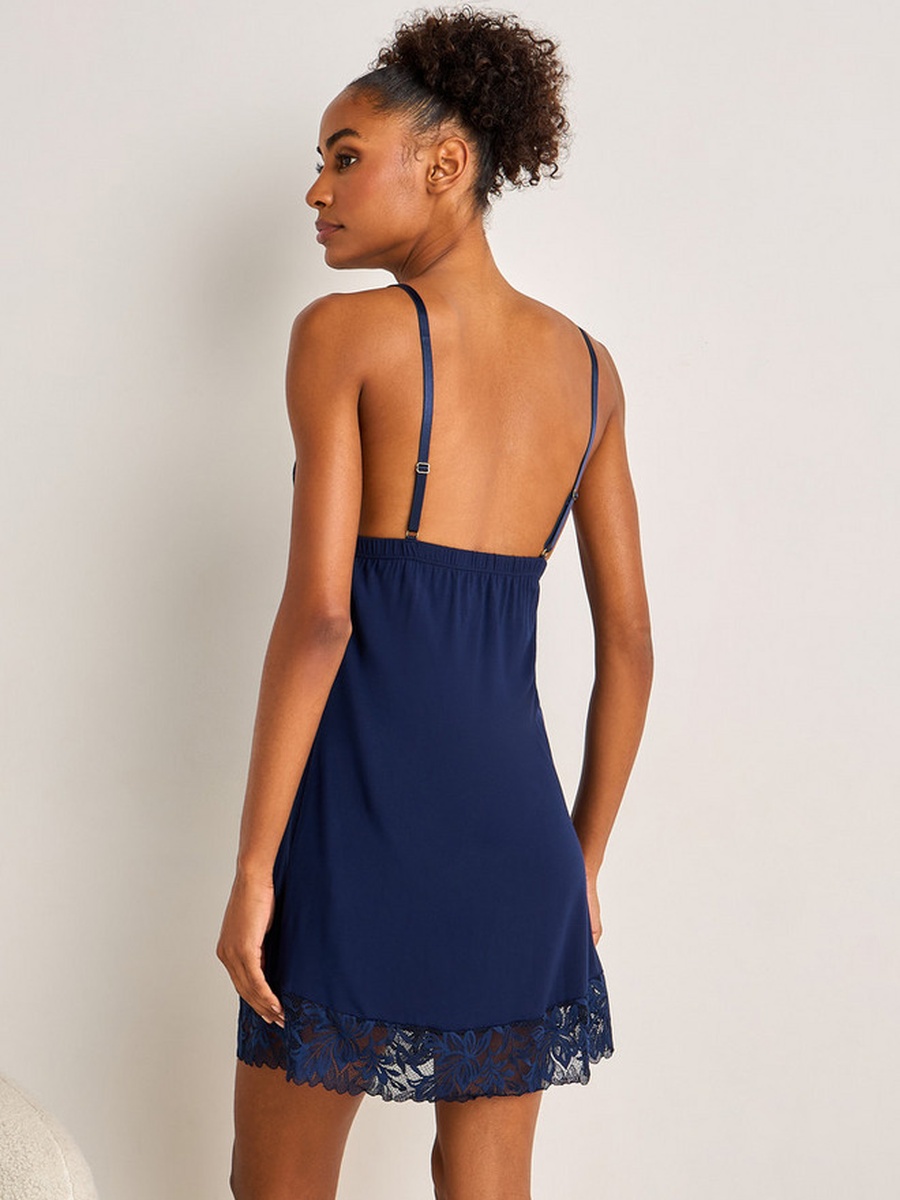 Sleeveless Slip Dress with Robe and Thongs