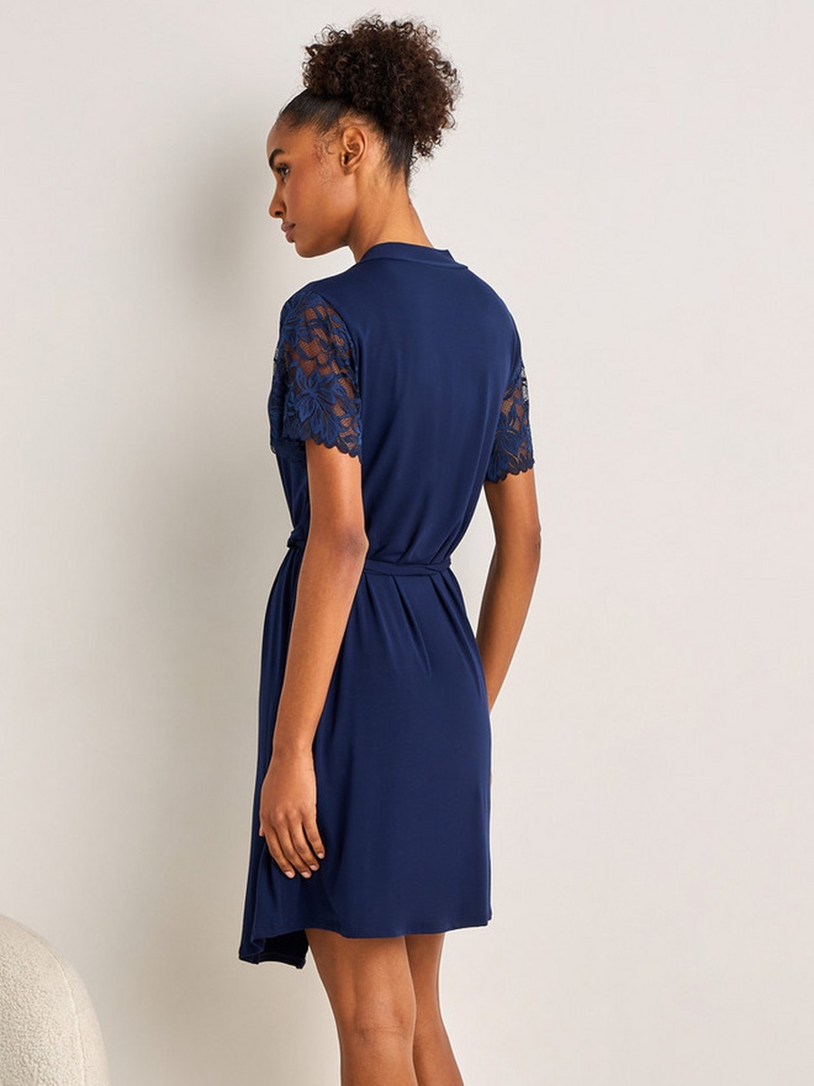 Sleeveless Slip Dress with Robe and Thongs