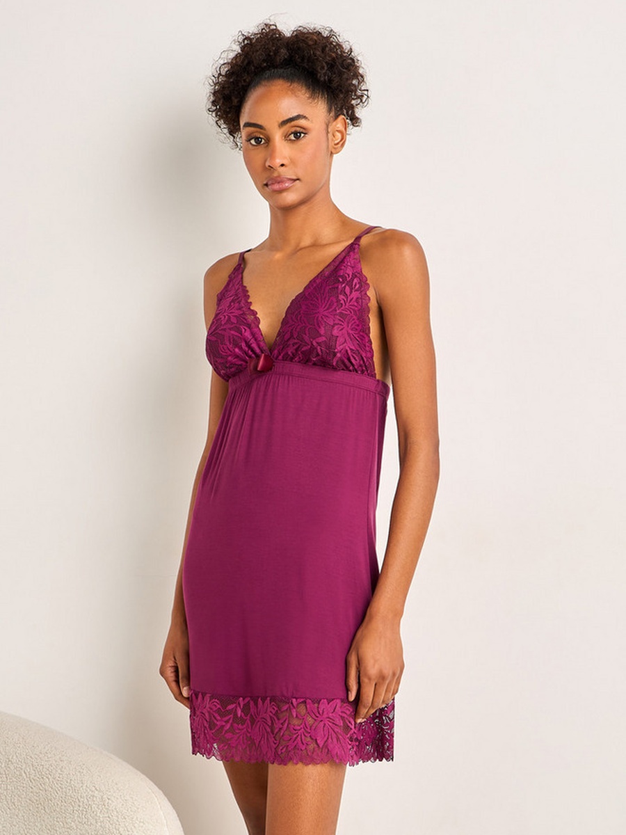 Sleeveless Slip Dress with Robe and Thongs