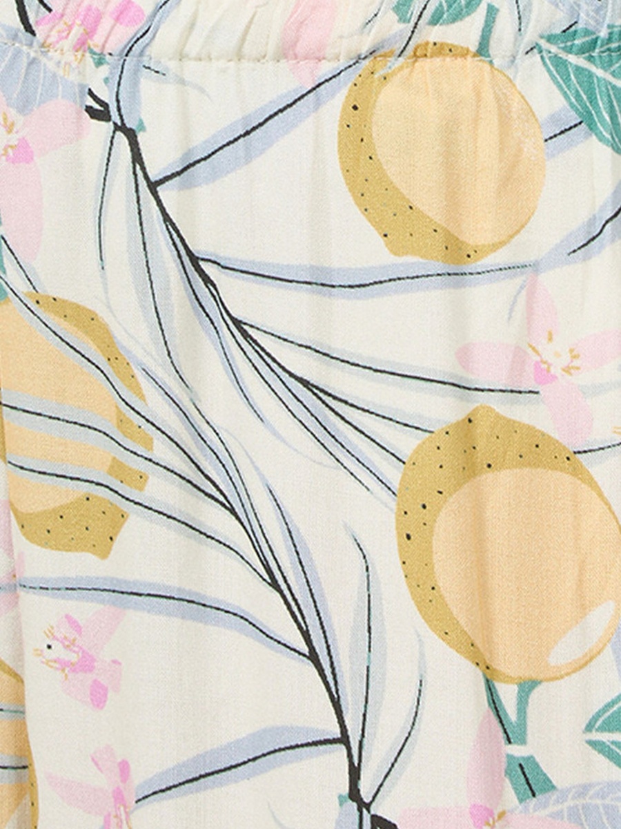 Viscose Lemon Print Shirt and Pyjama Set