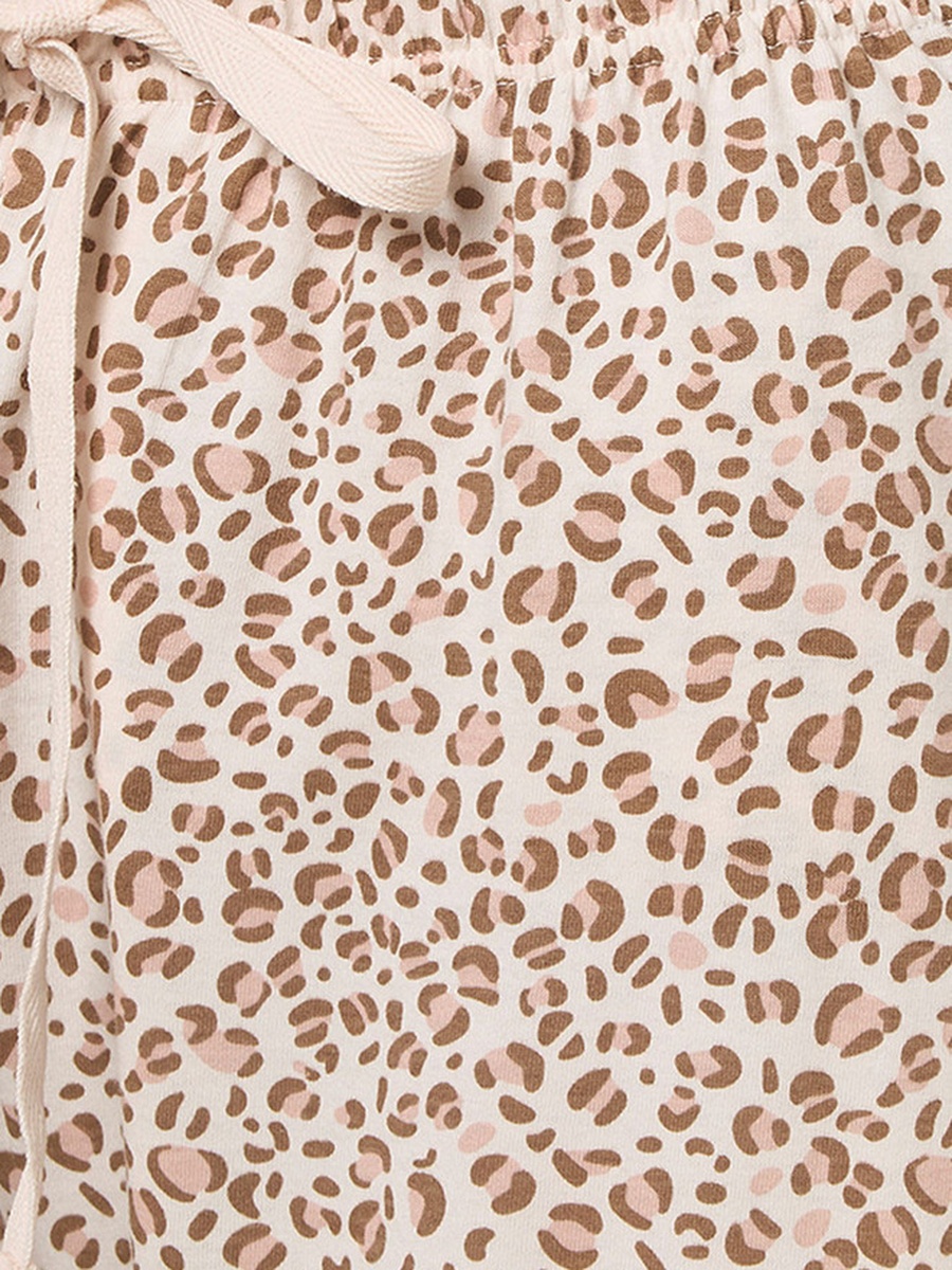 Animal Print Button-Down Shirt and Pyjamas Set