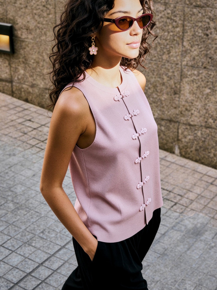 Textured Round Neck Top