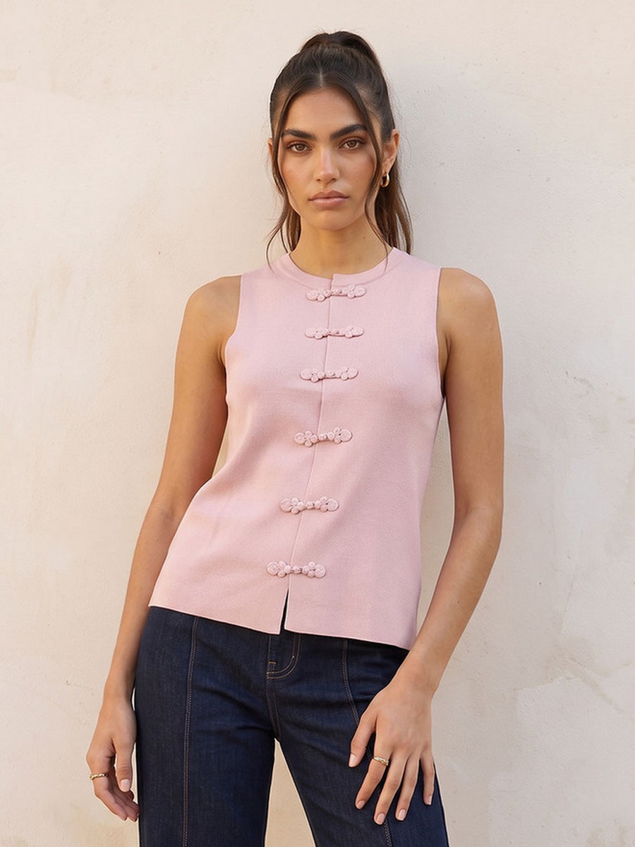 Textured Round Neck Top