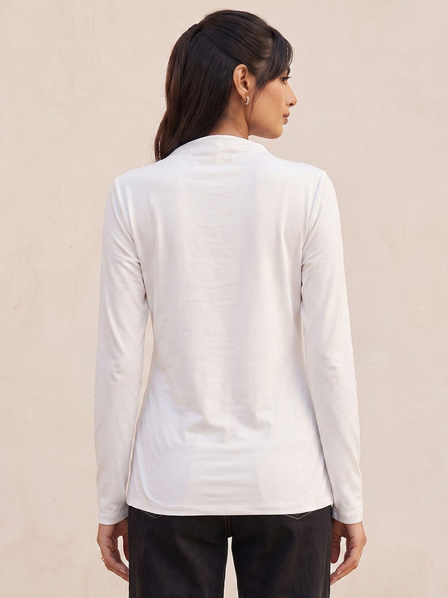 Slim Fit Top with Ruched Accent
