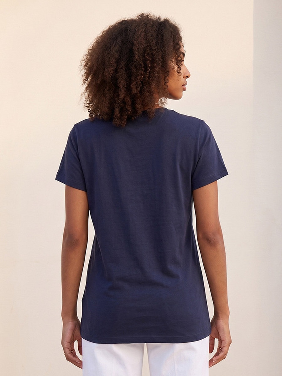 Cotton T-Shirt with Typographic Print