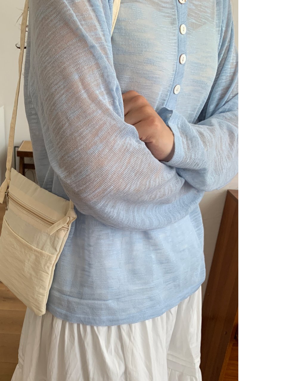 Beige Lightweight Sling Bag