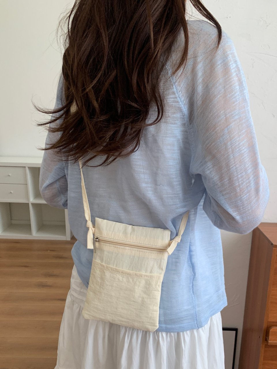 Beige Lightweight Sling Bag
