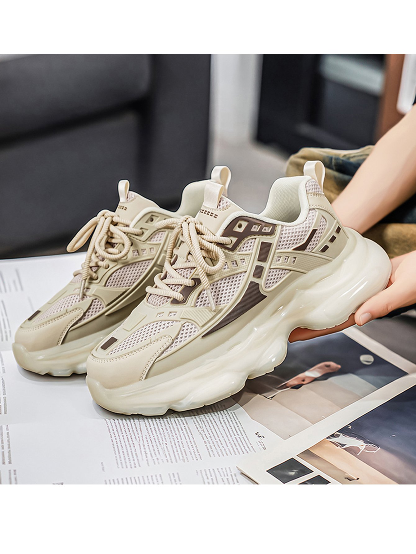 Mens Lace Up Dad Shoes