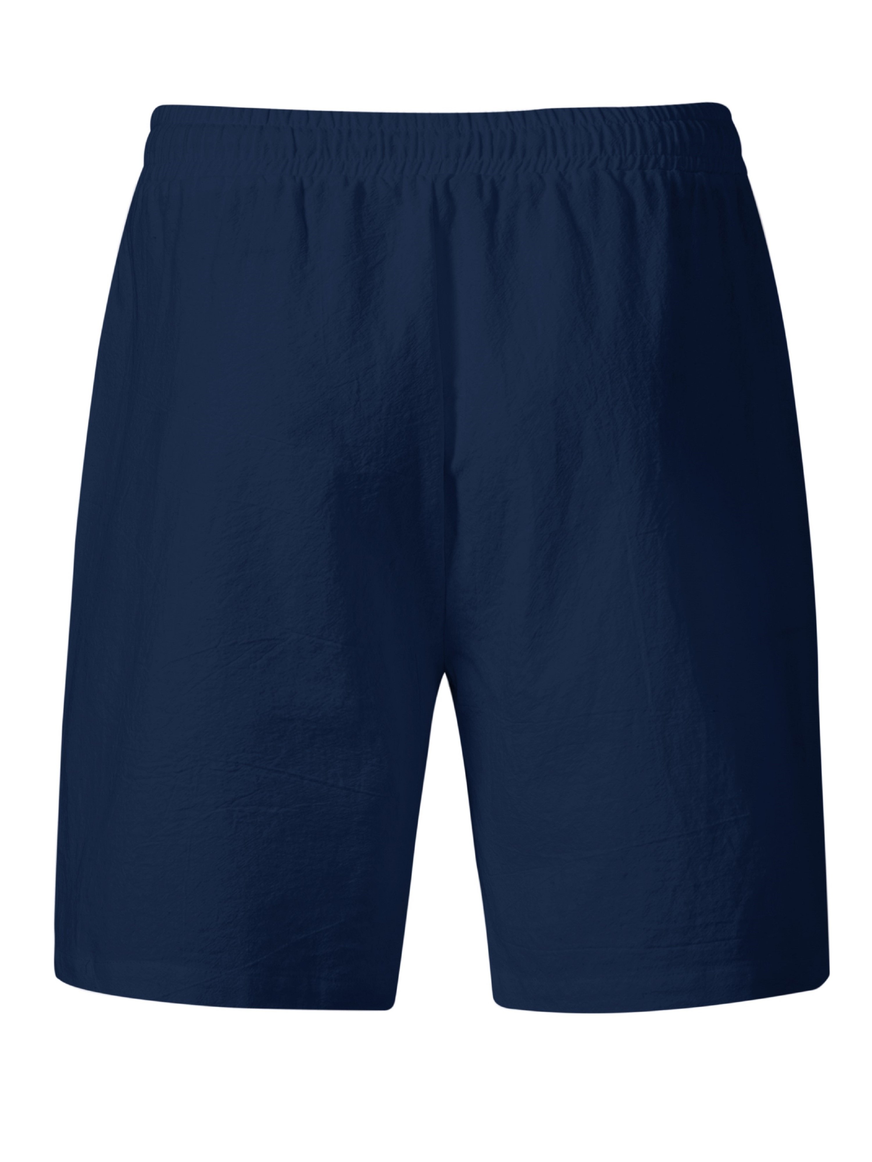 Mens Casual Solid Shorts with Pockets