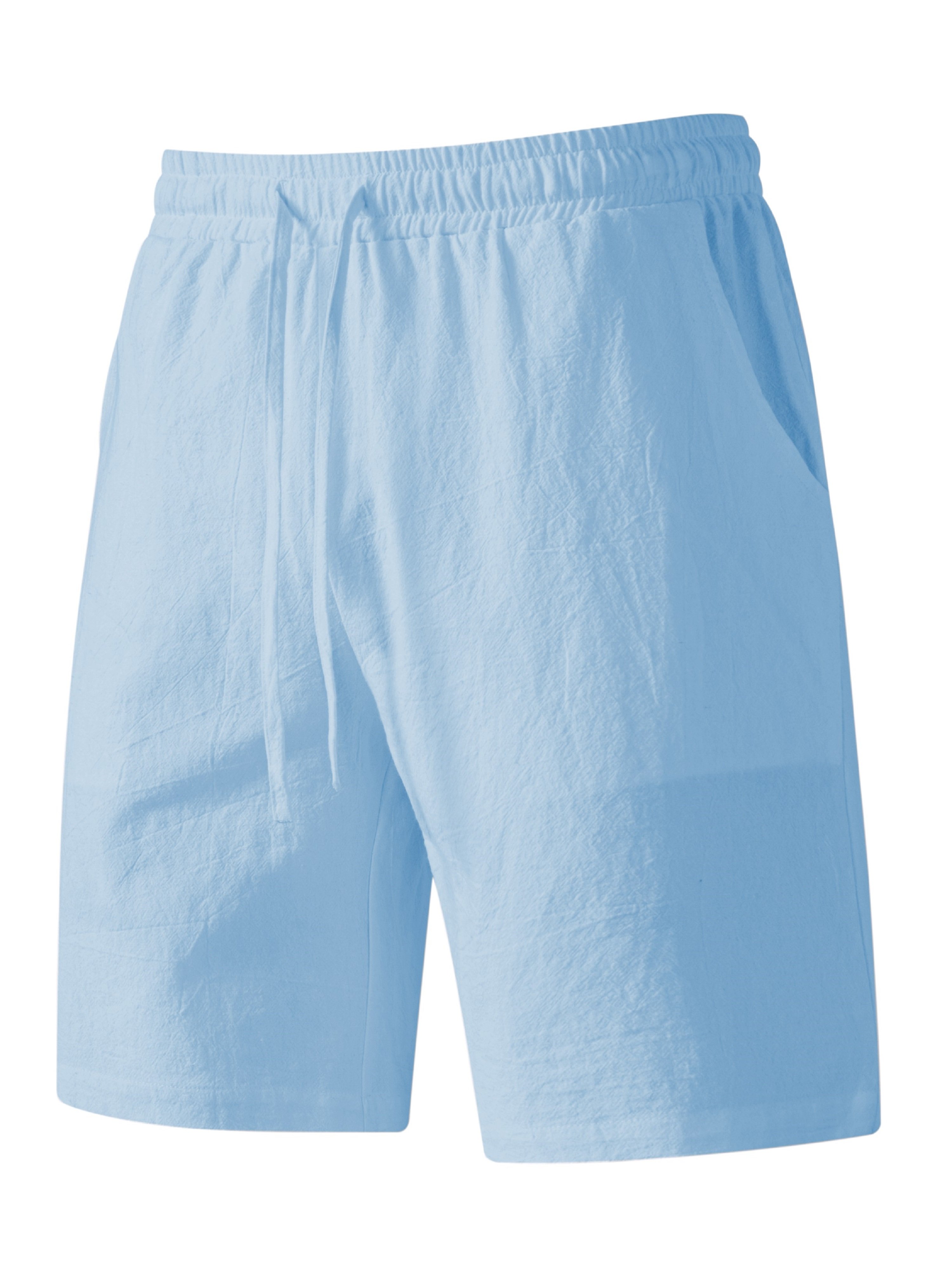 Mens Casual Solid Shorts with Pockets