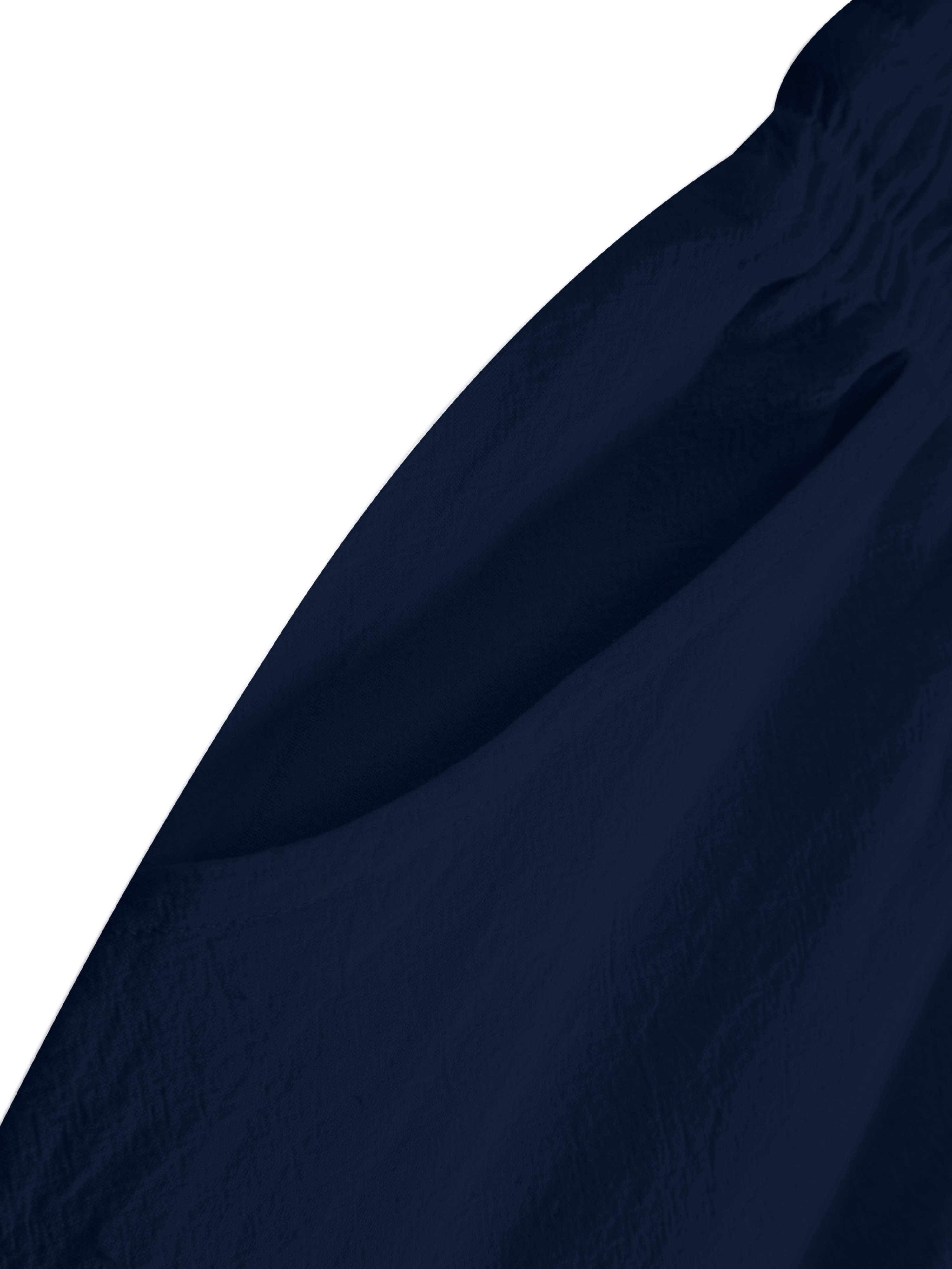 Mens Dark Blue Solid Drawstring Pants