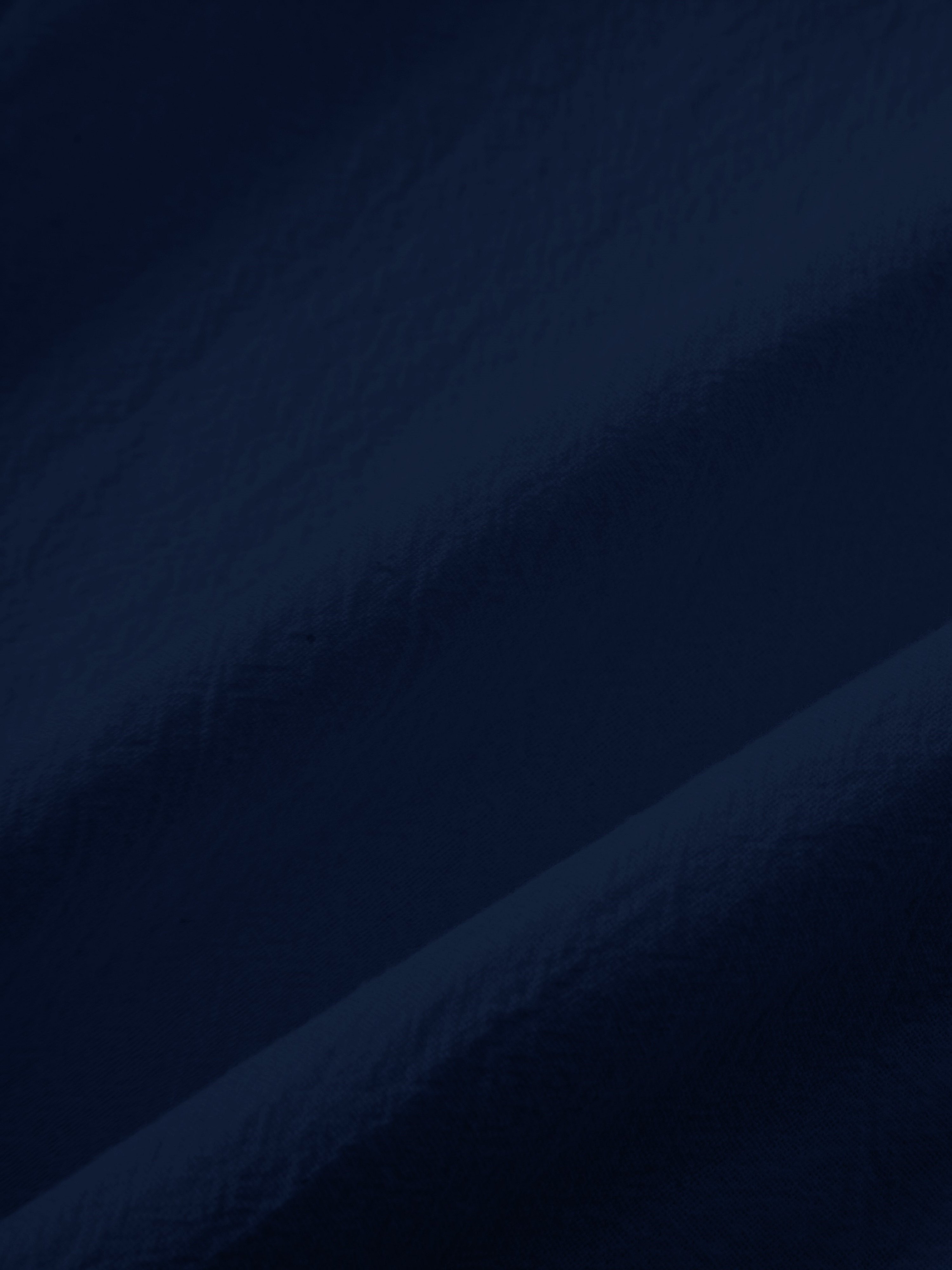 Mens Dark Blue Solid Drawstring Pants