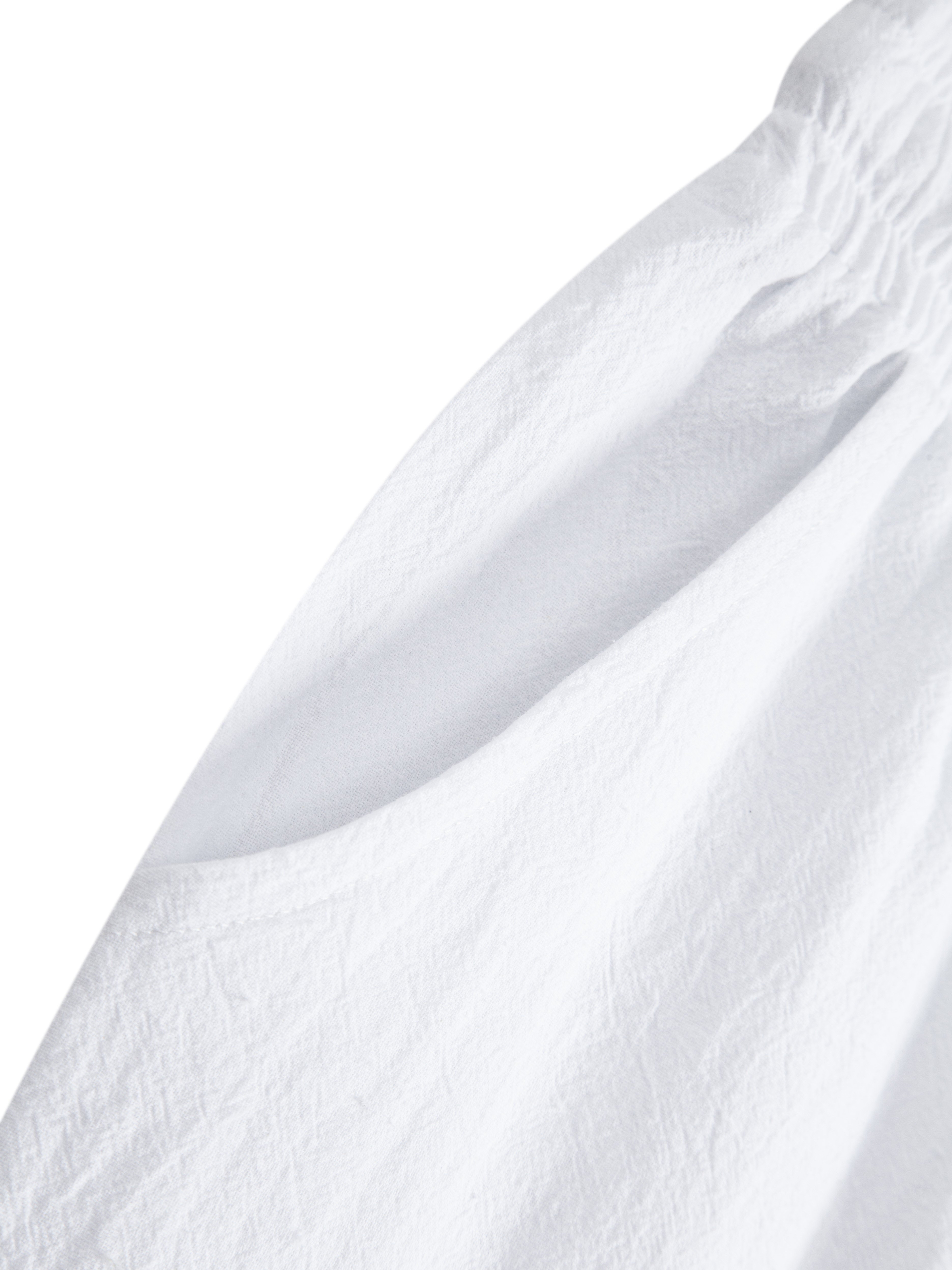 Mens White Solid Drawstring Pants