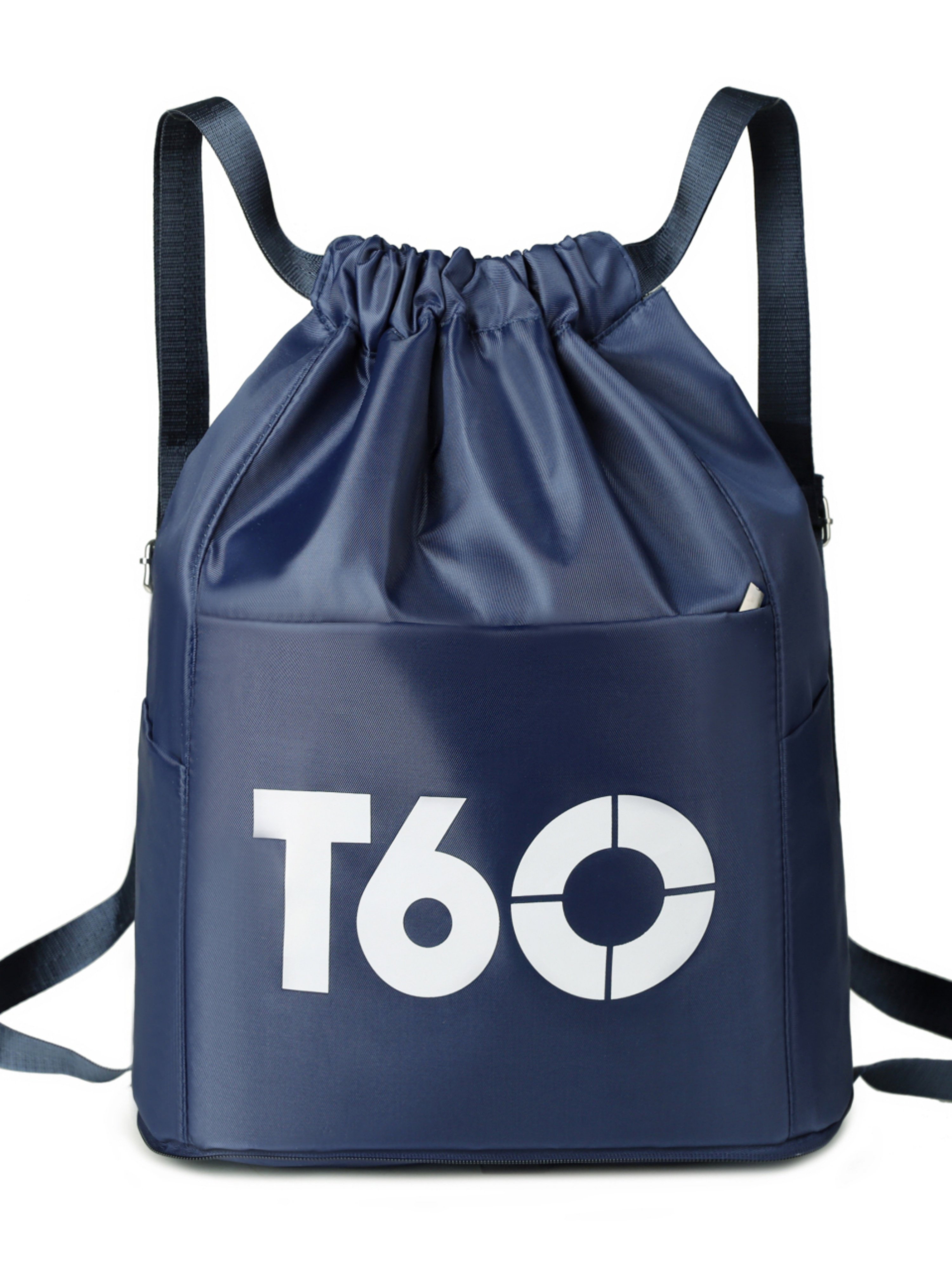 Dark Blue Drawstring Backpack 
