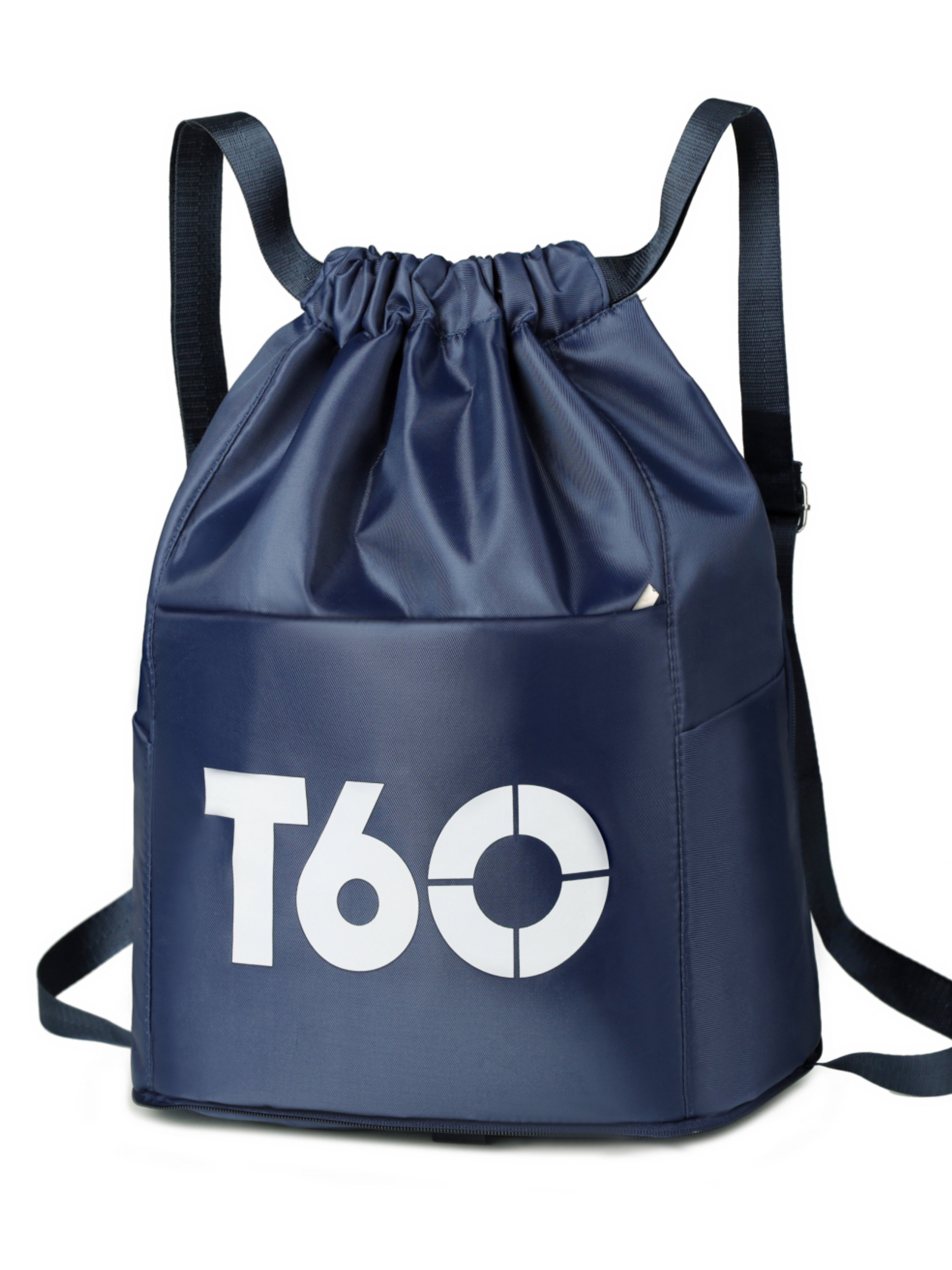 Dark Blue Drawstring Backpack 