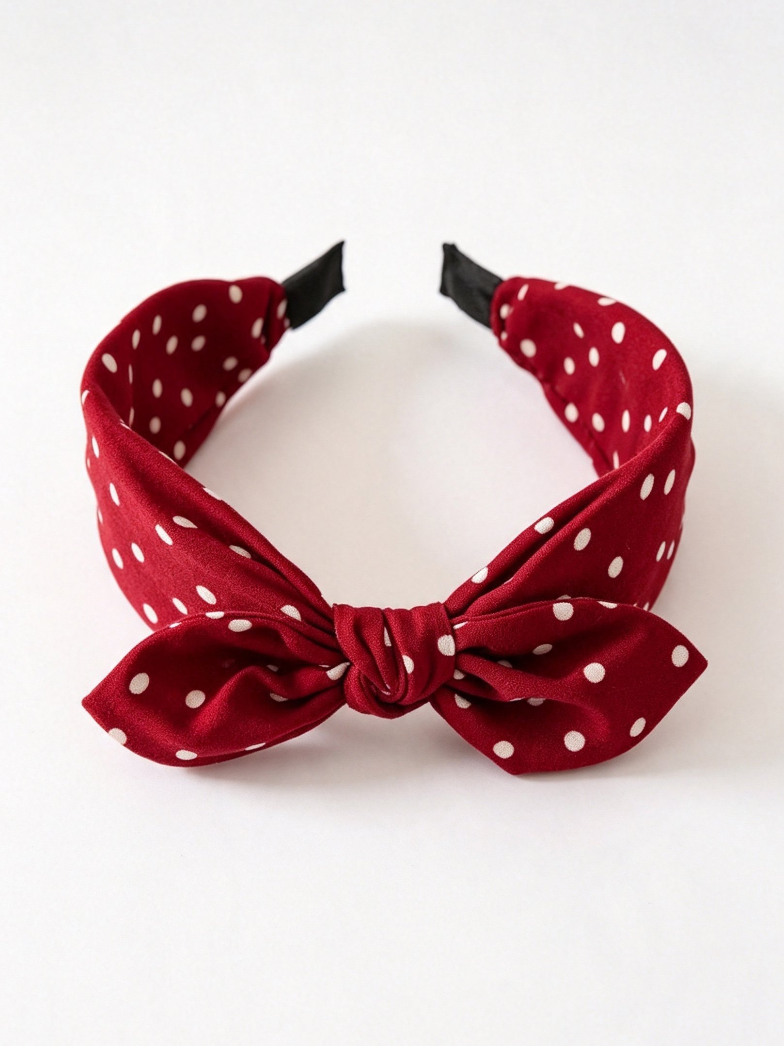 Red Polka Dot Bow Headband