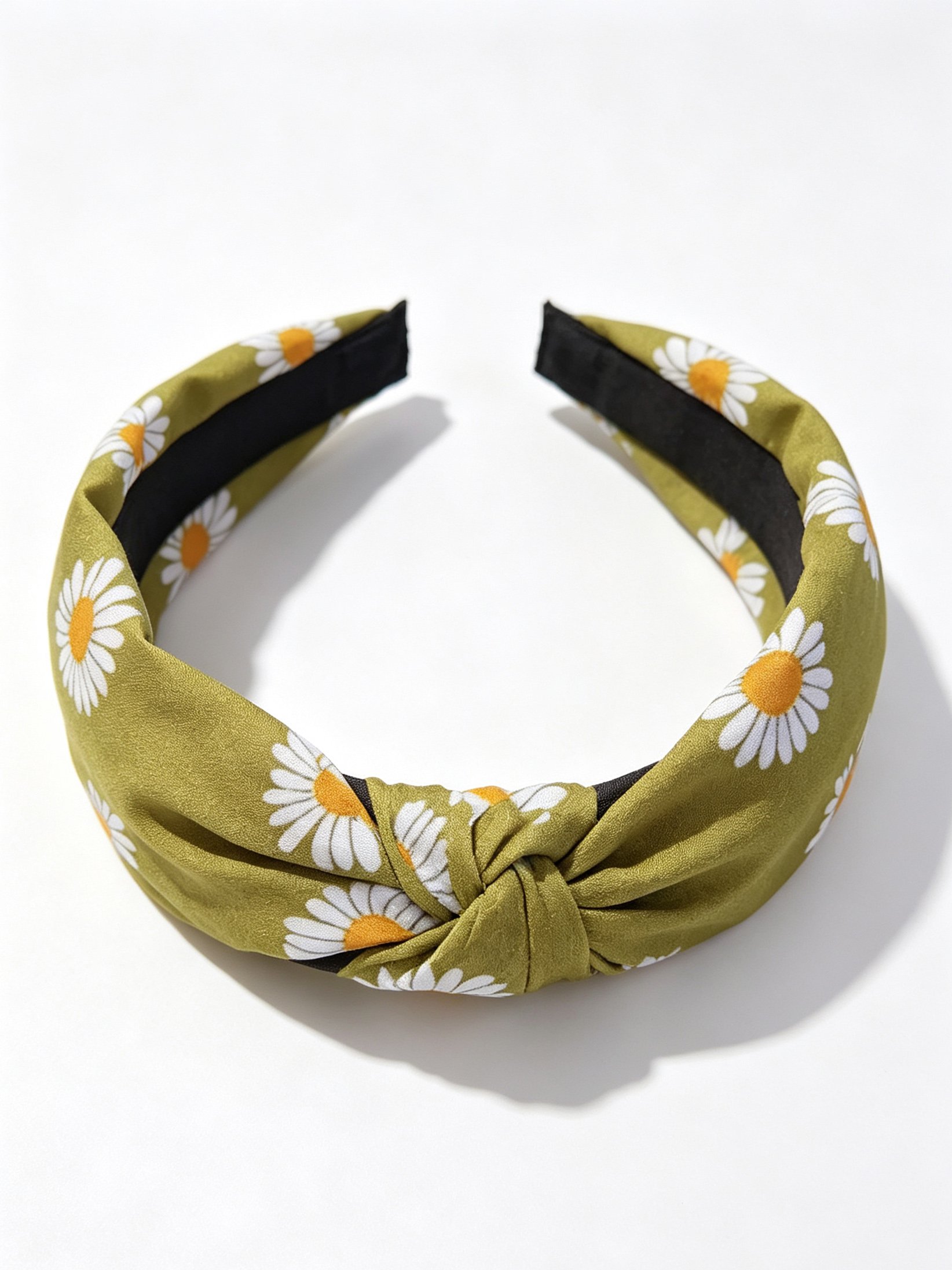 Green Daisy Knot Headband