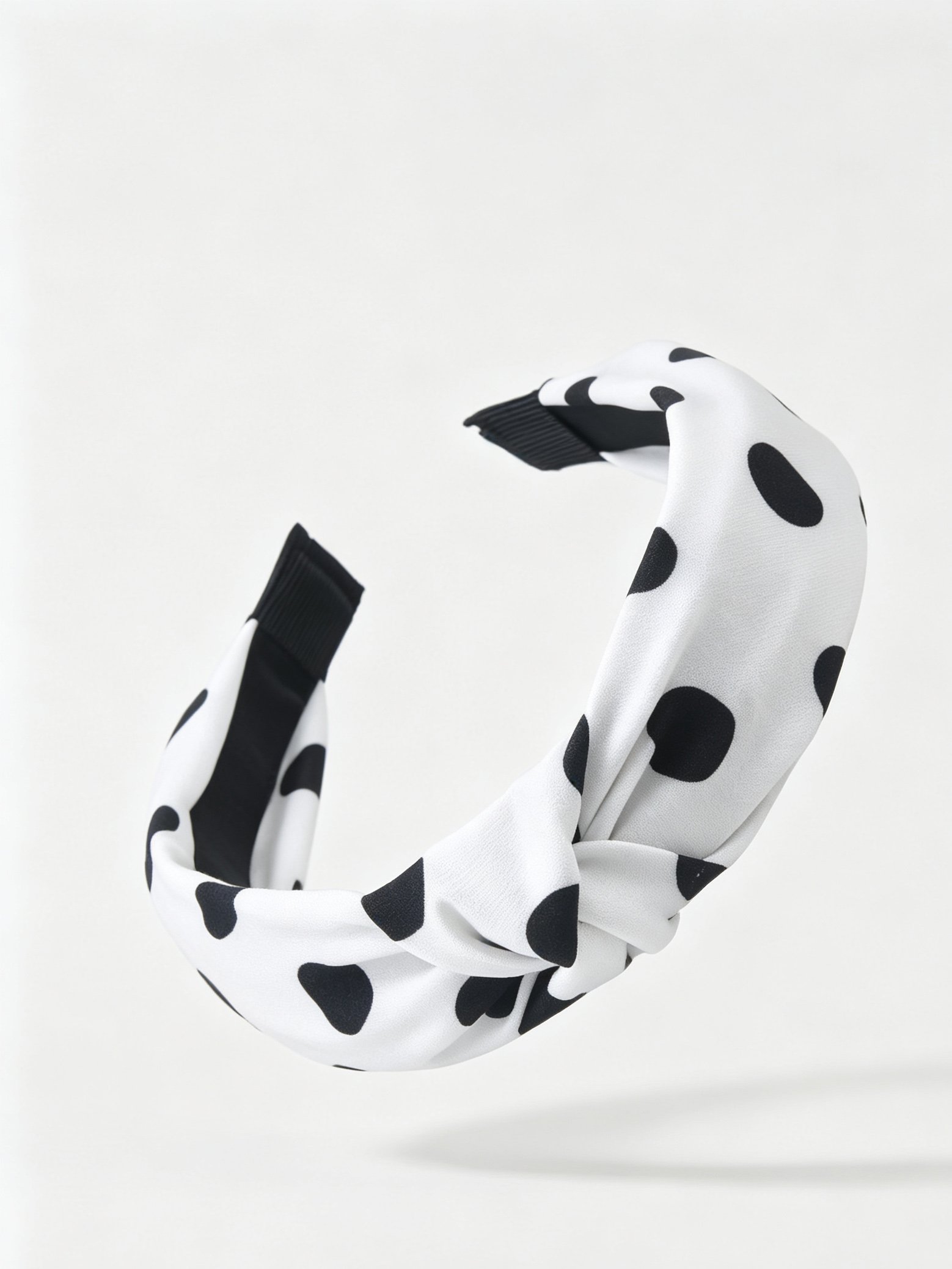 White Polka Dot Knot Headband