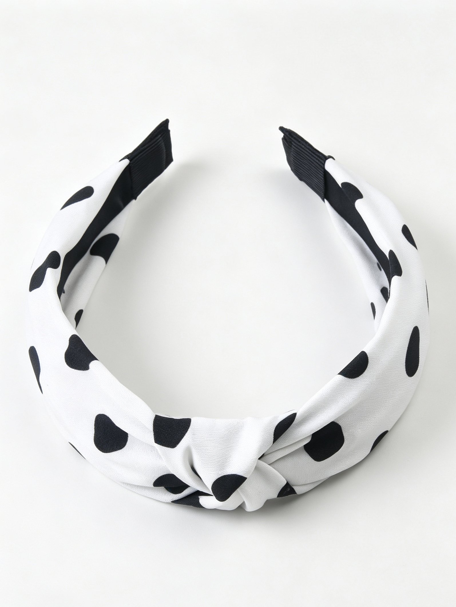 White Polka Dot Knot Headband