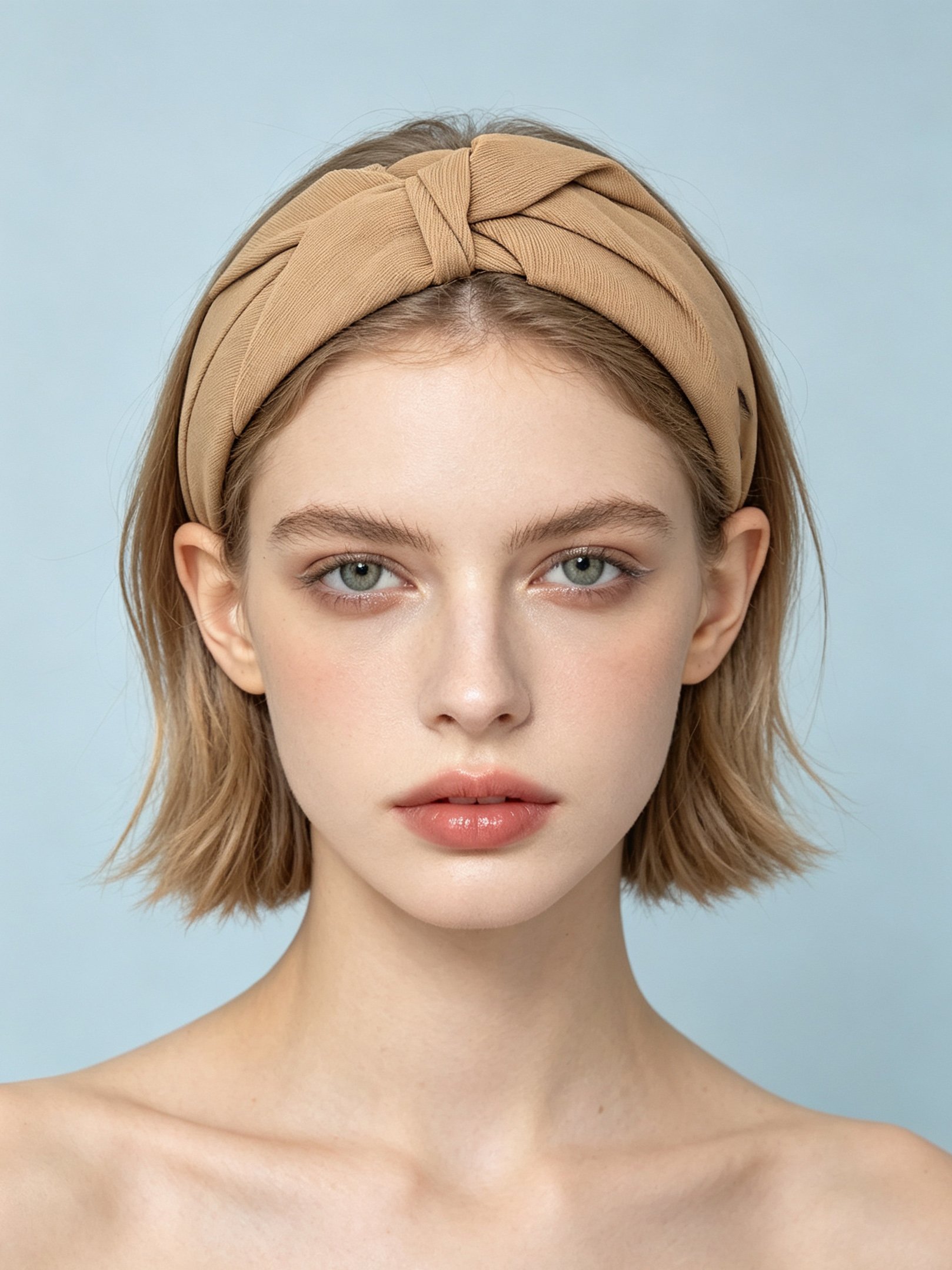 Khaki Knotted Headband