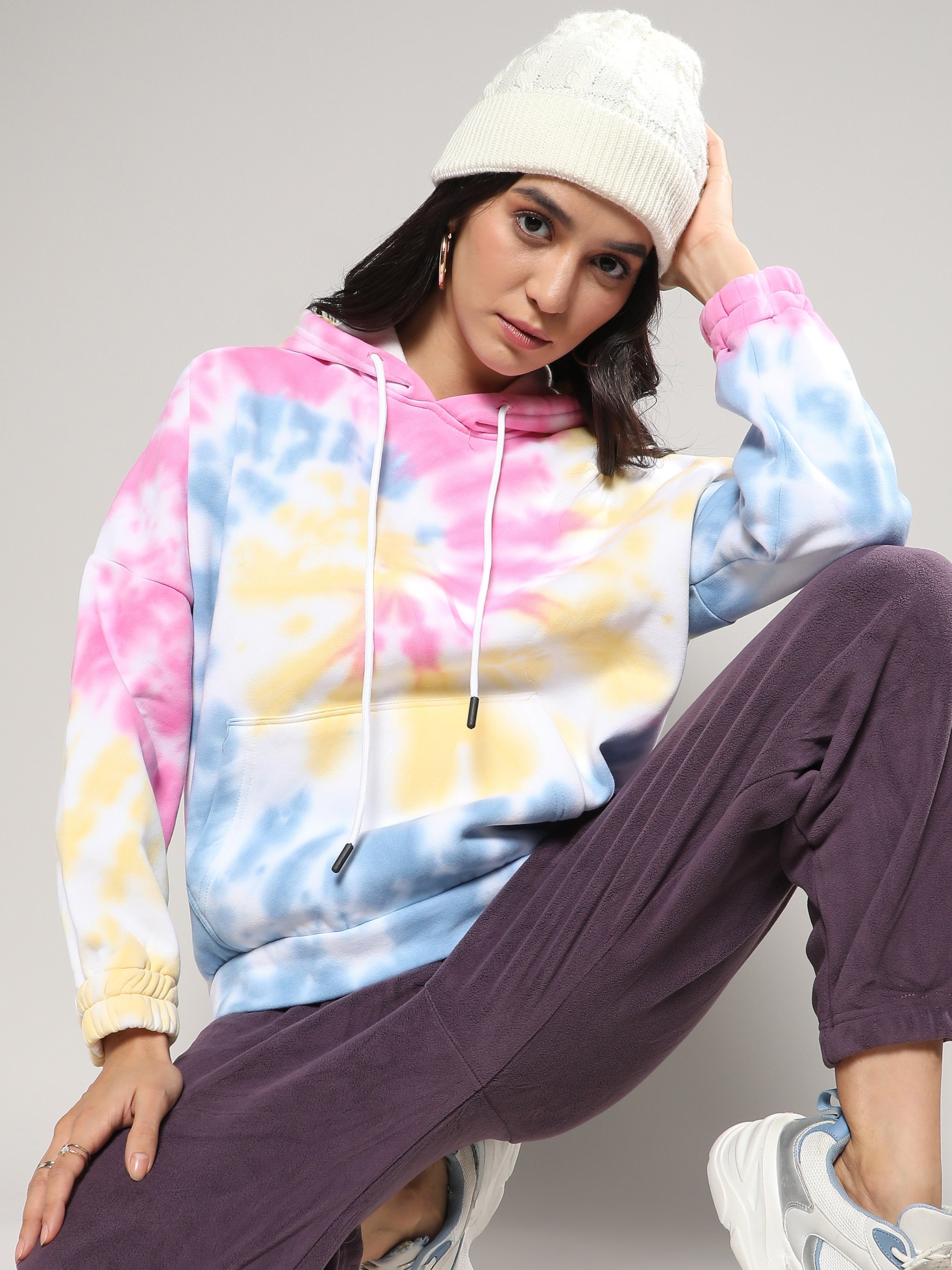 Multi Tie-Dye Regular Fit Hoodie