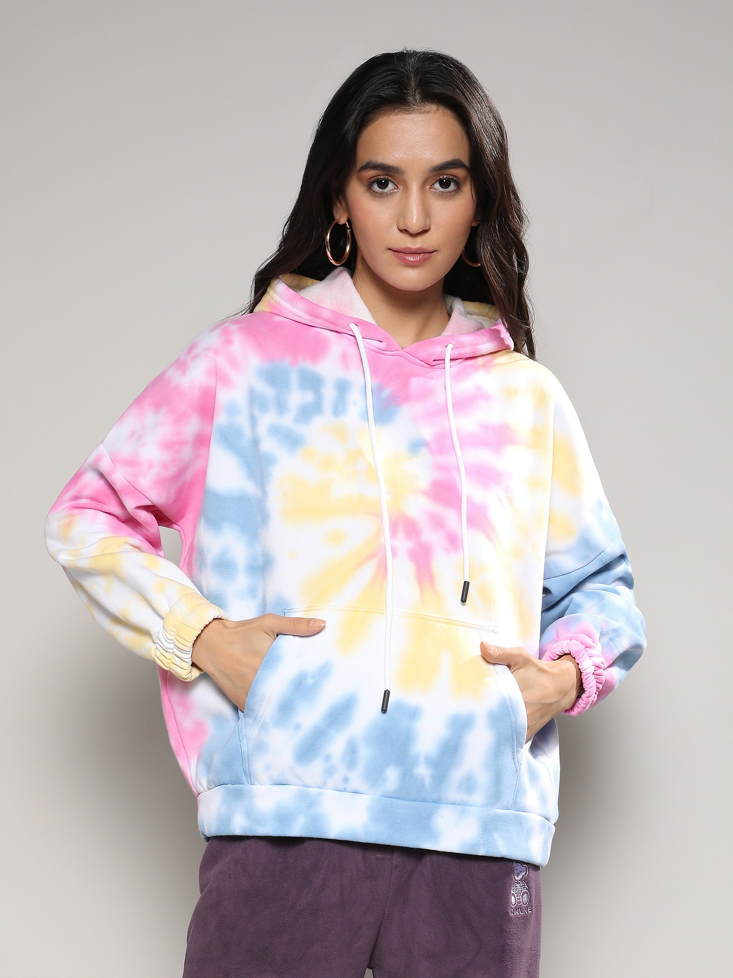 Multi Tie-Dye Regular Fit Hoodie