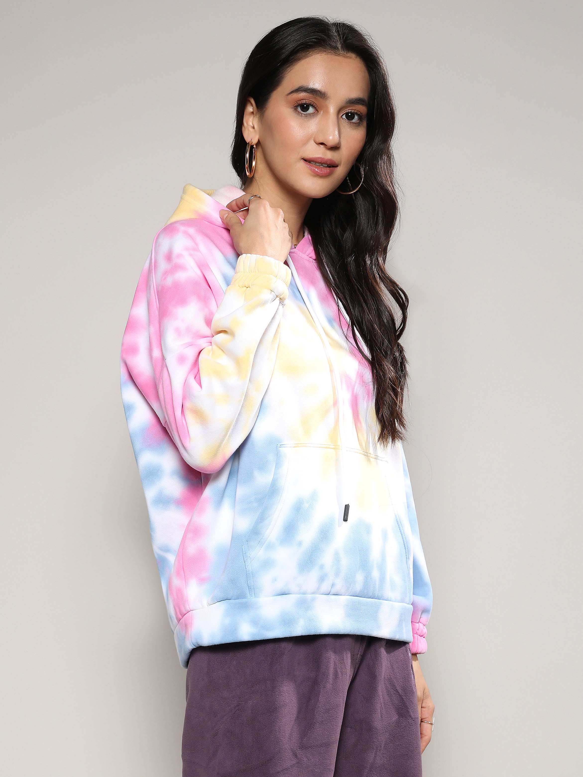 Multi Tie-Dye Regular Fit Hoodie