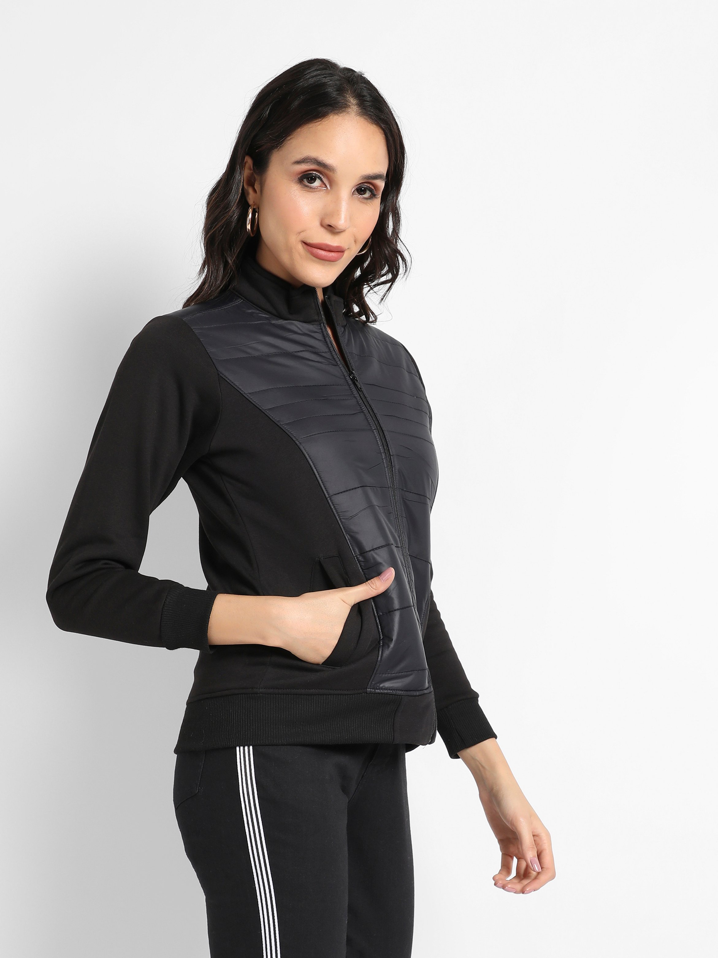 White Quilted Puffer Jacket with Hood