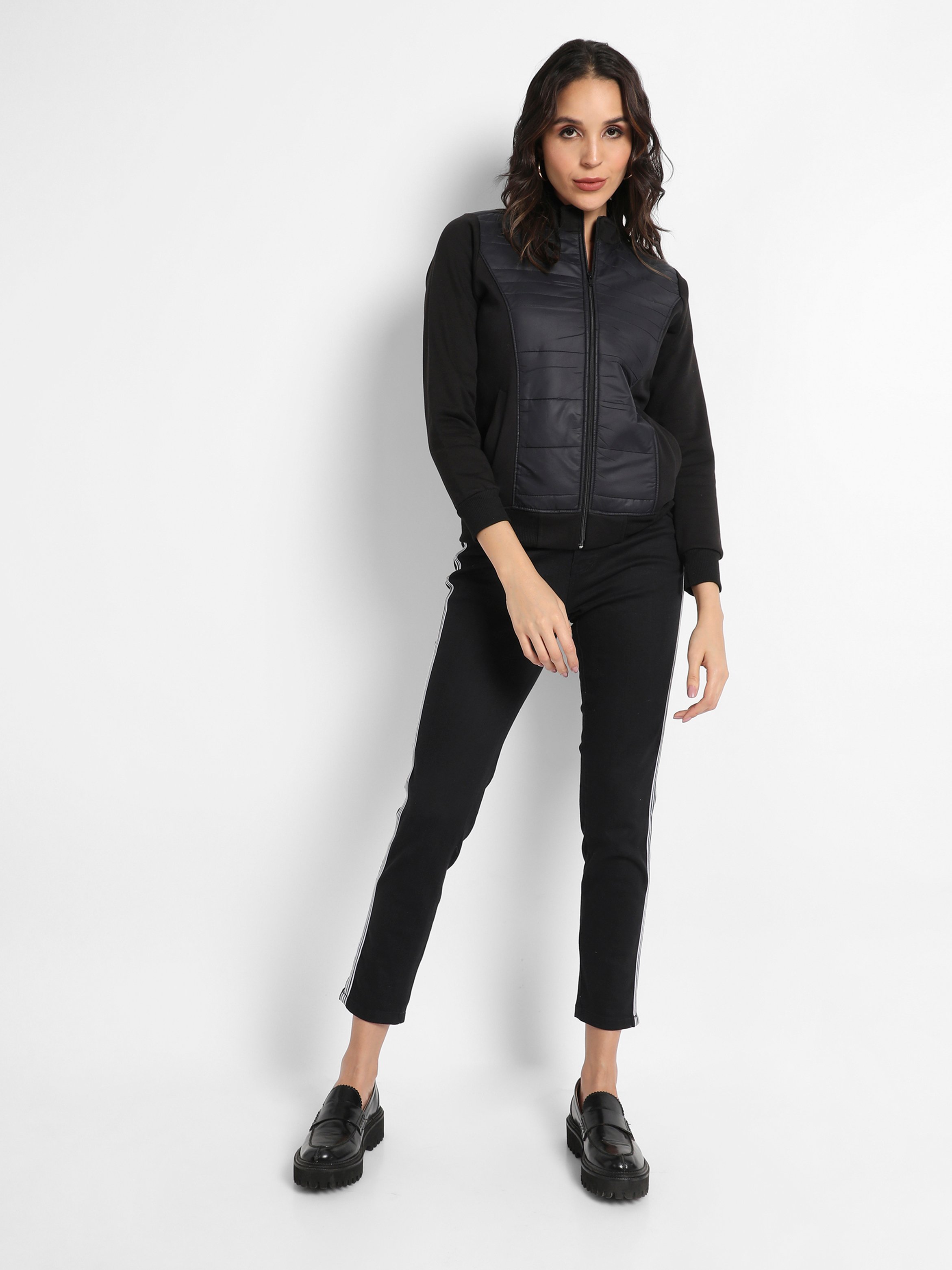 White Quilted Puffer Jacket with Hood