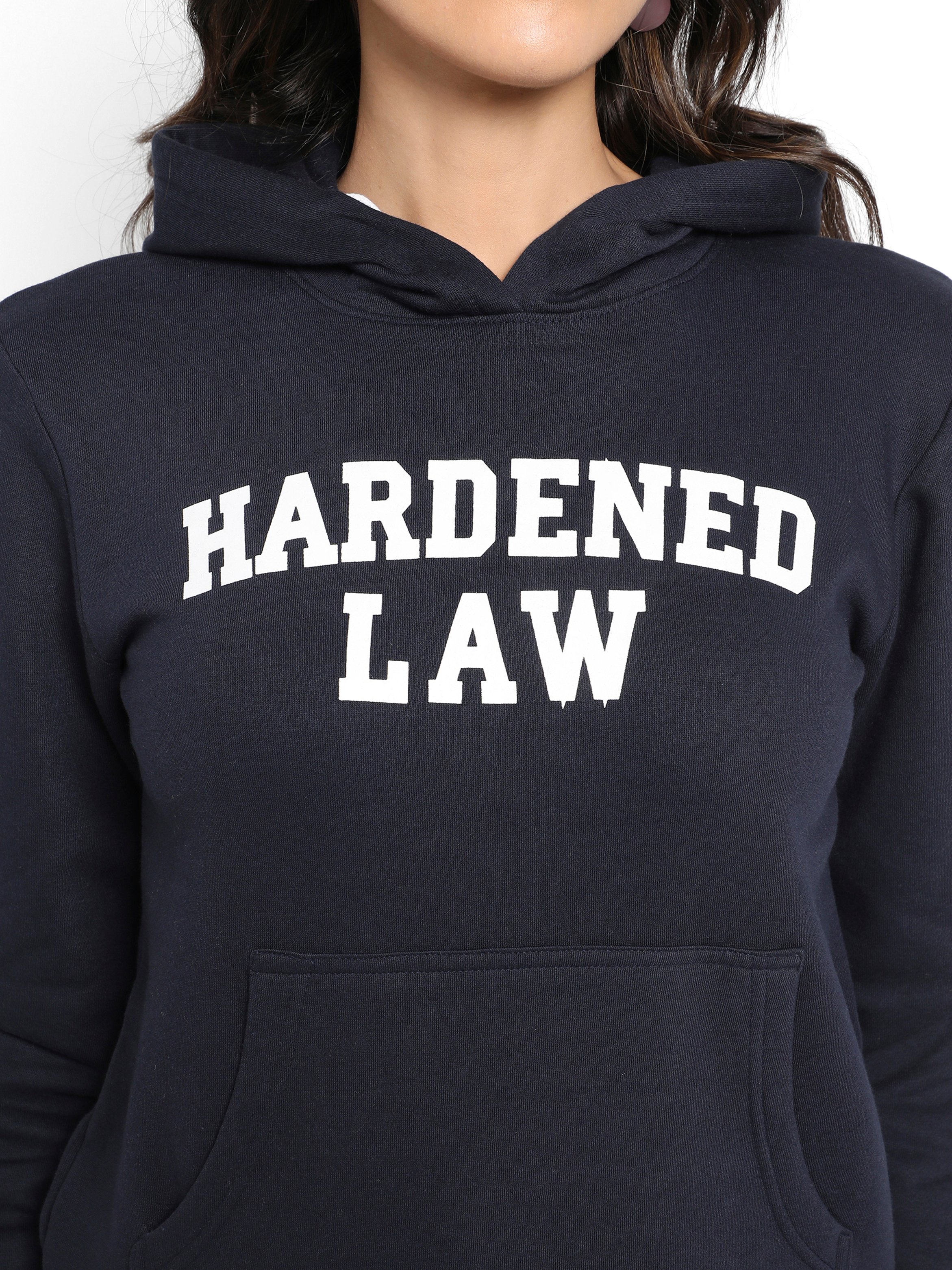 Navy Blue Regular Fit Hoodie with Kangaroo Pocket