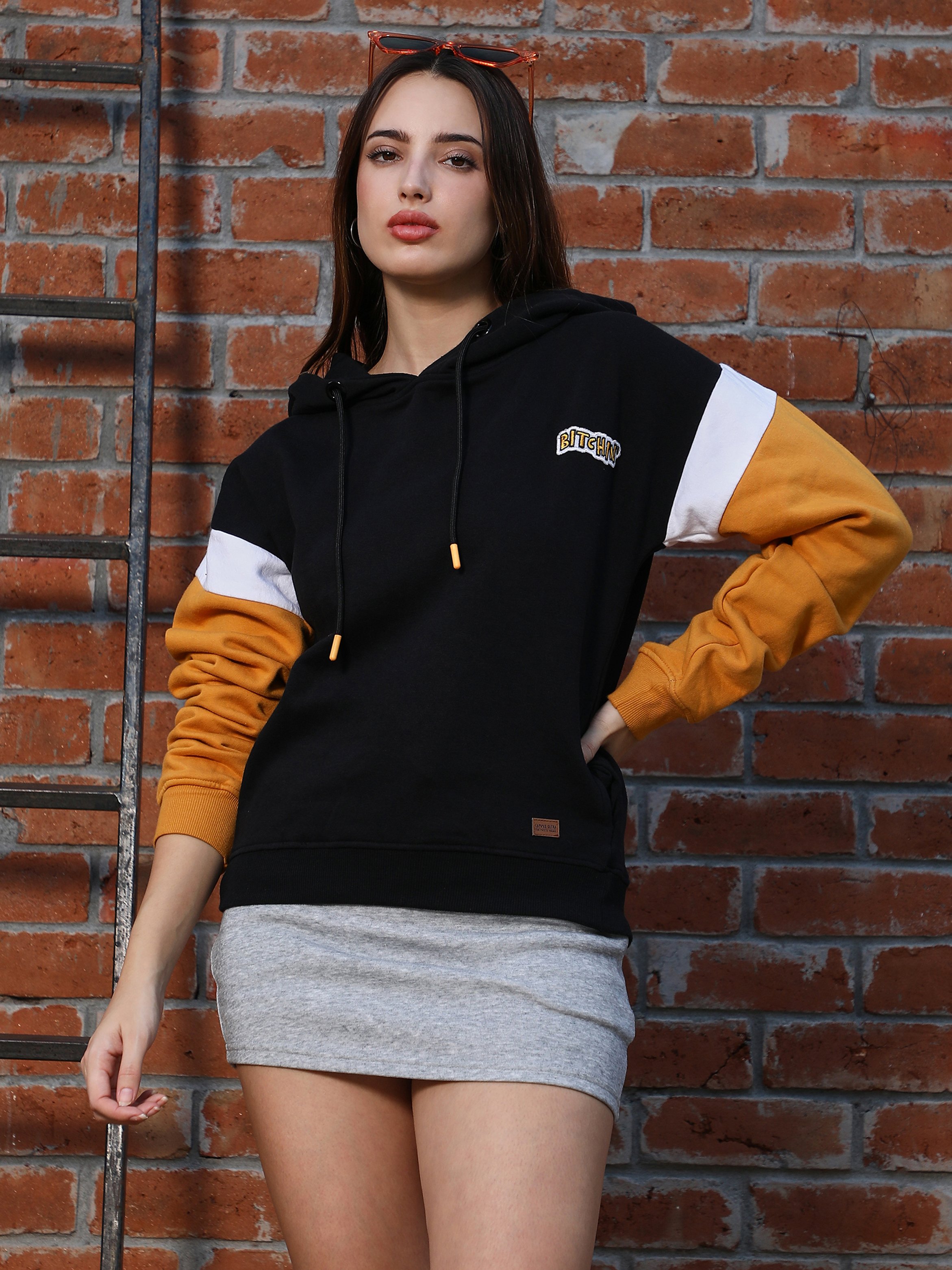Multi-Color Block Regular Fit Hoodie